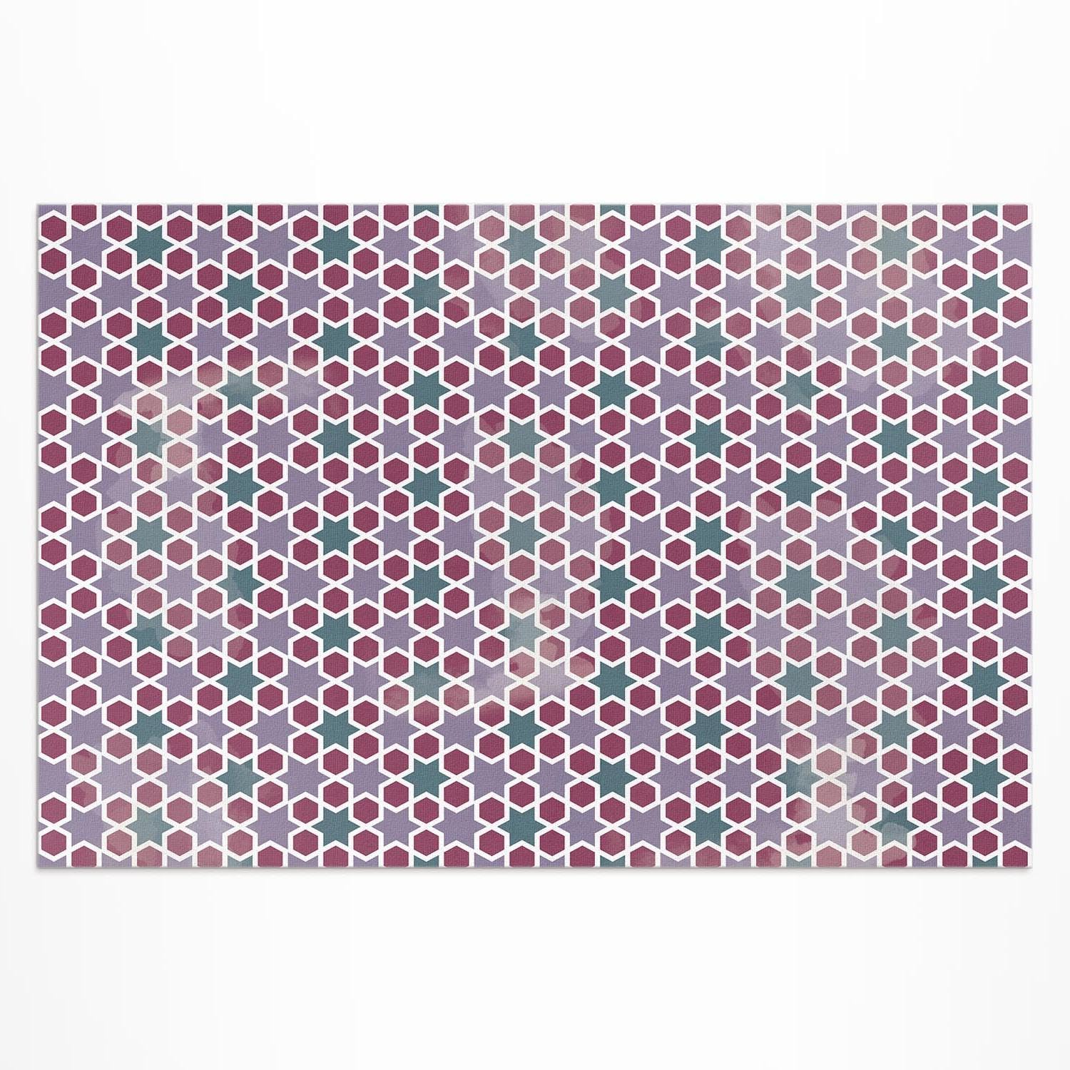 Tapis d'extérieur imperméable 150x225 rectangle en PVC pour décoration de terrasse