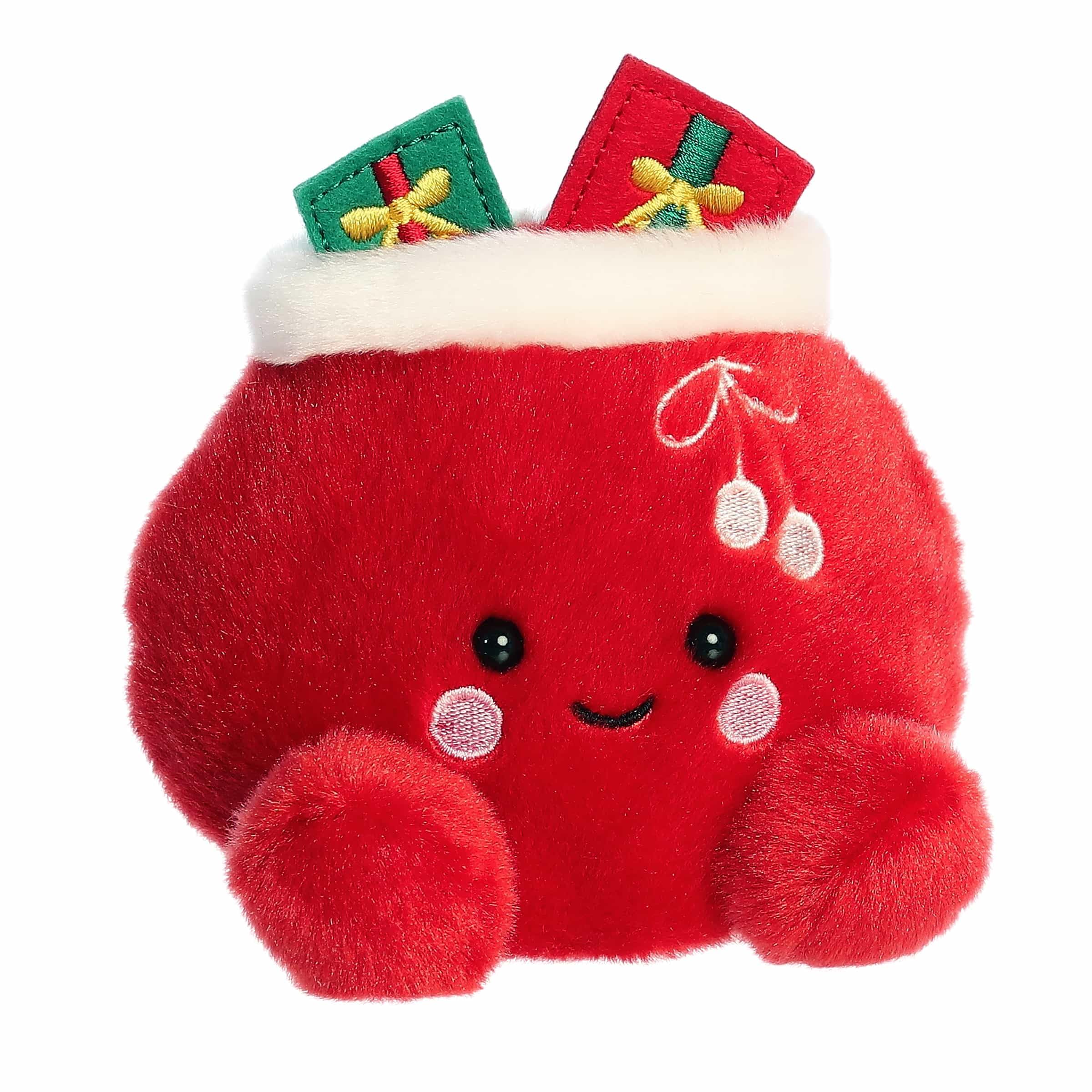 Amazon.com: Aurora® Festive Palm Pals™ Velvet Santa Bag™ Stuffed