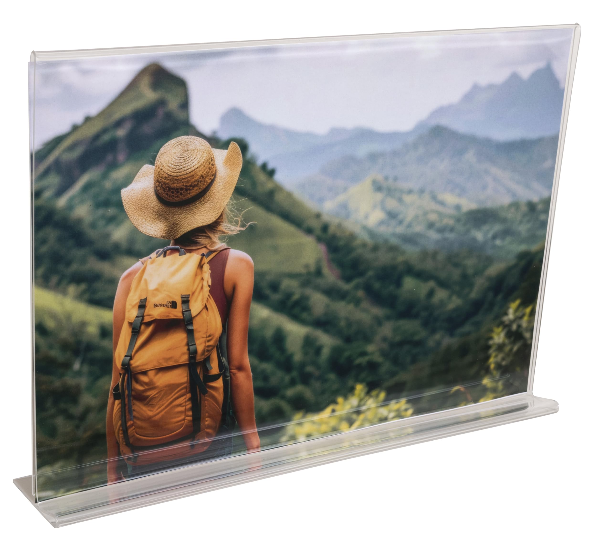 Exacompta Porte-visuels droits horizontaux A4 PMMA Cristal 30x5,5x21,5cm Carton de 10