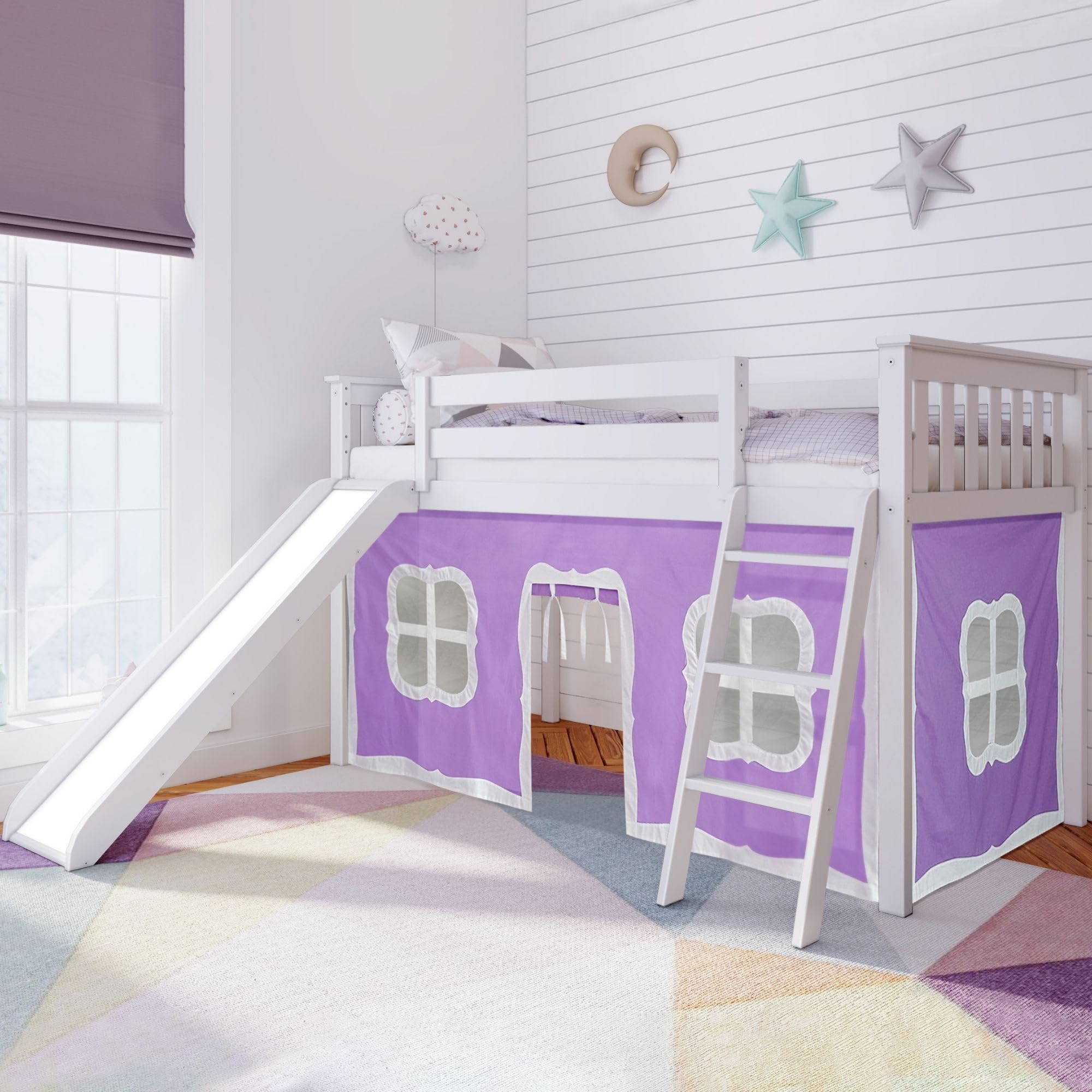 Tenda in Cotone Shabby Chic con Pizzo 140x290 Colore Bianco | Leroy Merlin