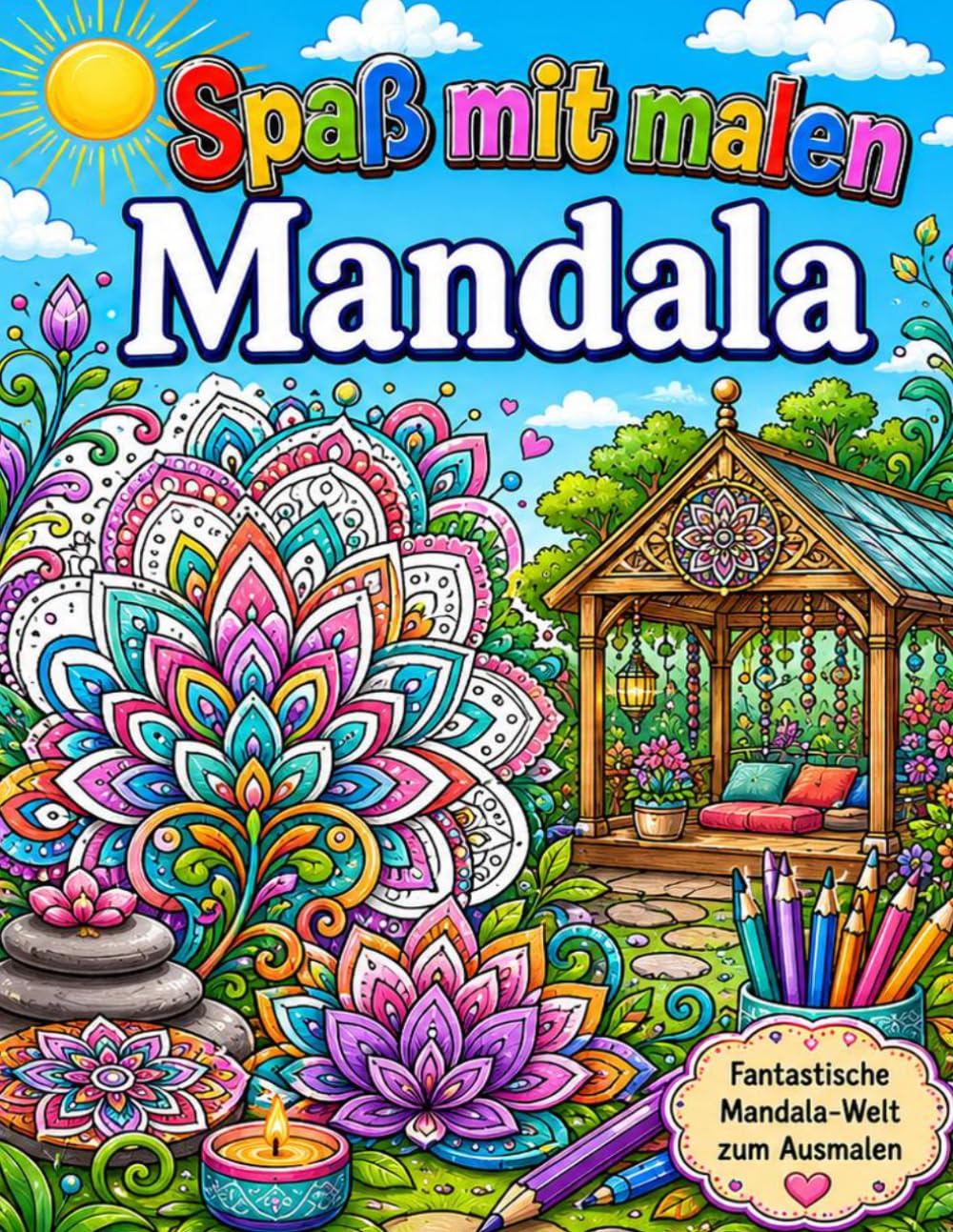 Spaß mit malen Thema Mandala: mit 25 wunderschöne Mandalas zum Ausmalen Klassische Mandalas, Tiermandalas & Elementmandalas zum Ausmalen und Entspannen