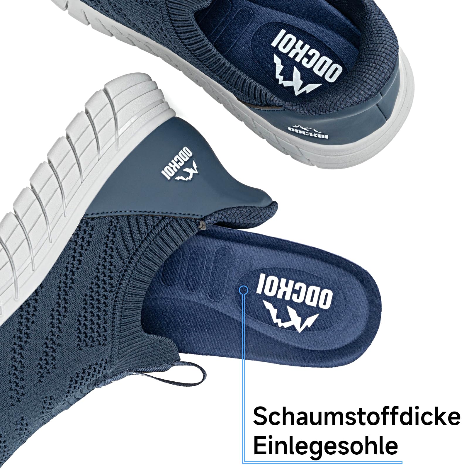 ODCKOI Herren Hands Free Slip In Sneaker,Leichte Walkingschuhe