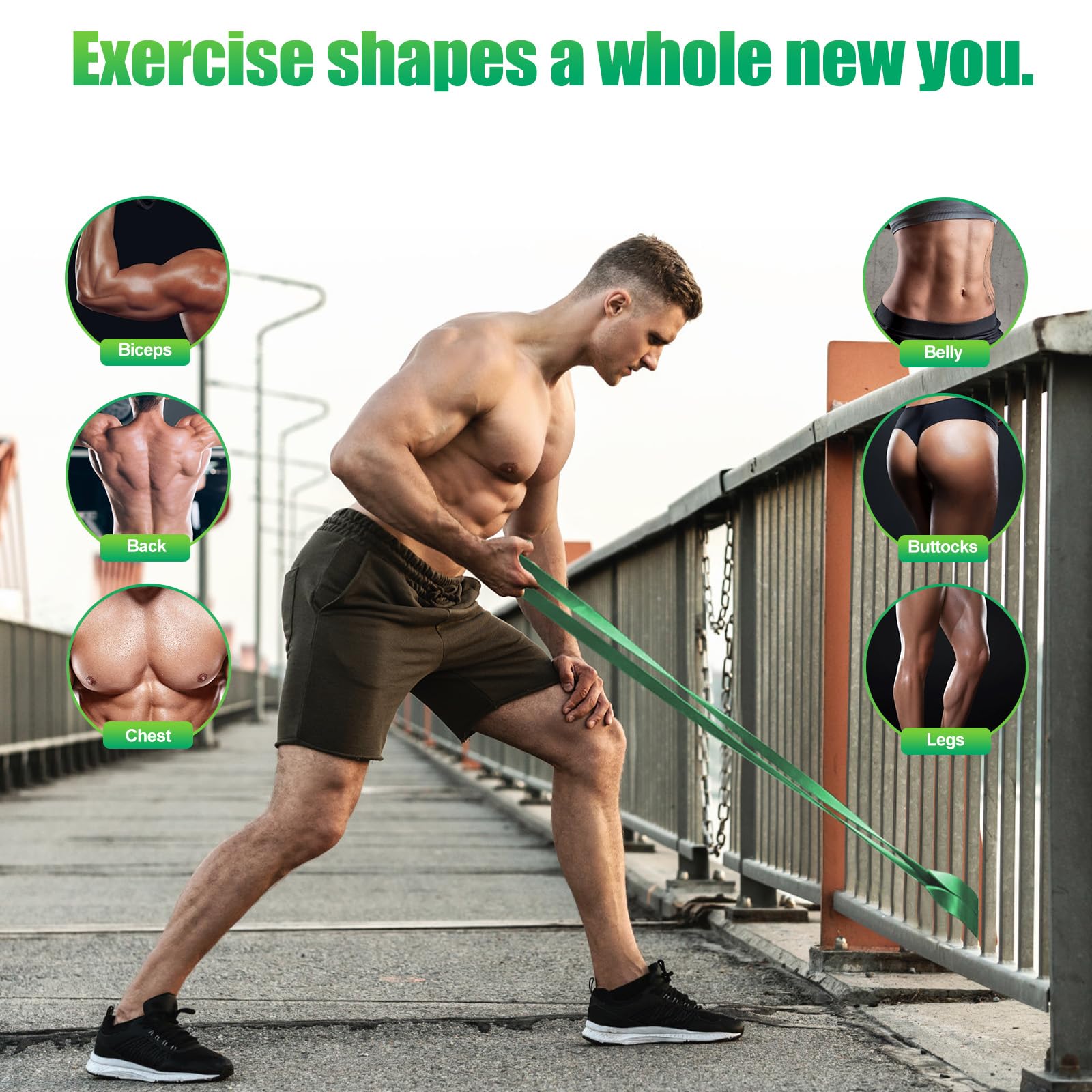 Fokky Resistance Bands,5 Levels Exercise band, Pull Up Bands, Resistance Bands Set Men with Anchor, Handles - Image 3