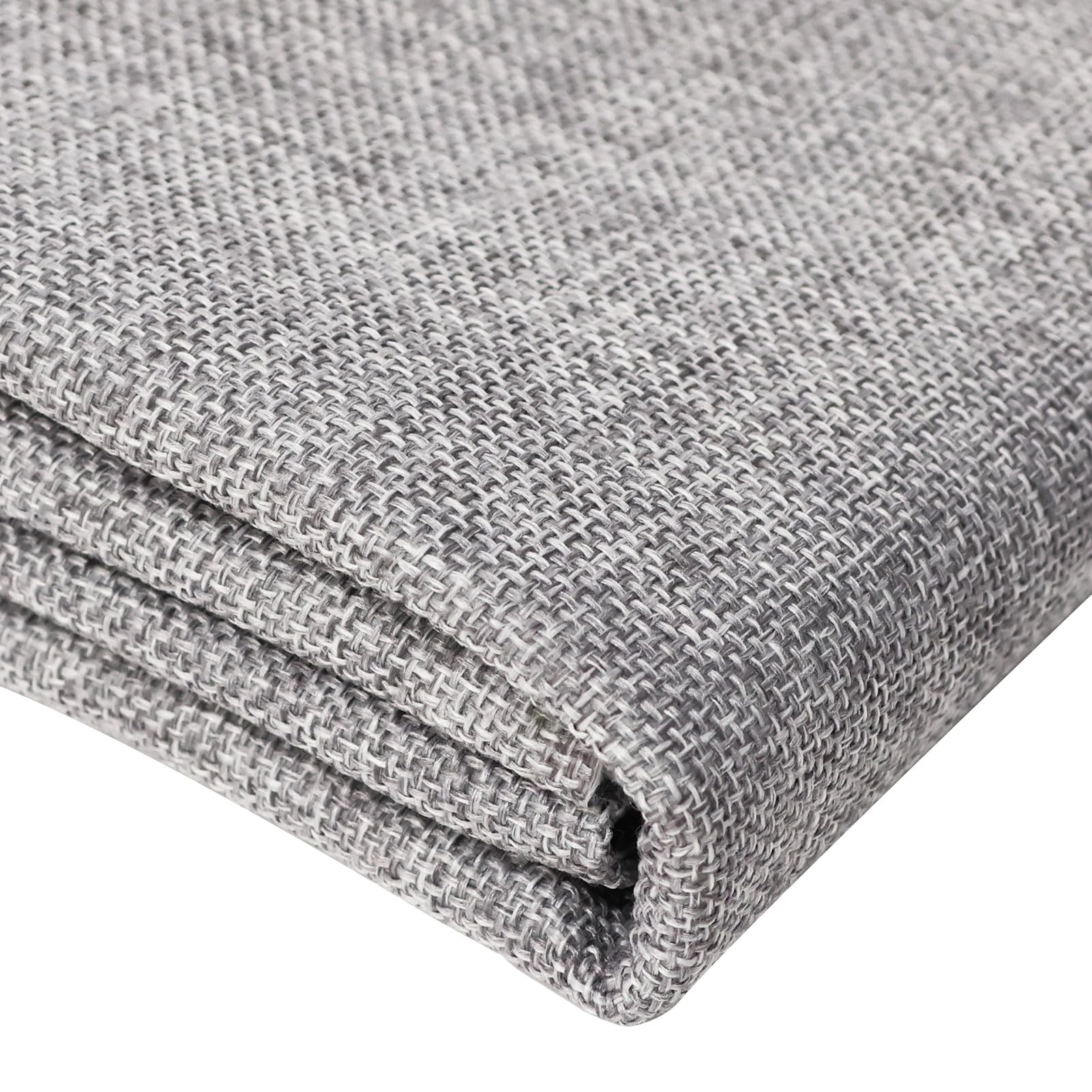 Heavy Linen Fabric Light Grey