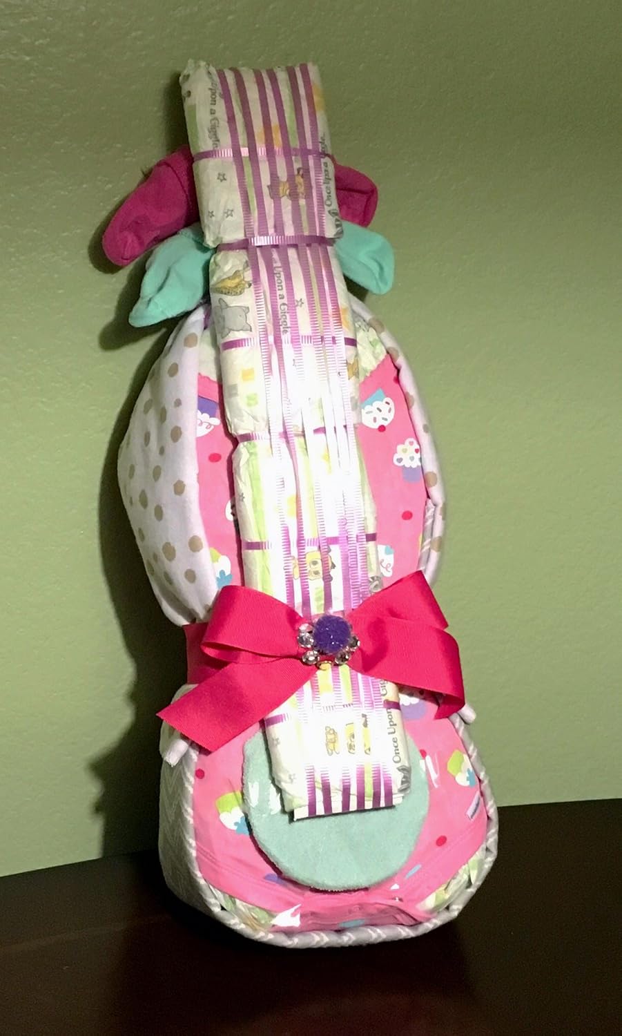 guitar diaper cake