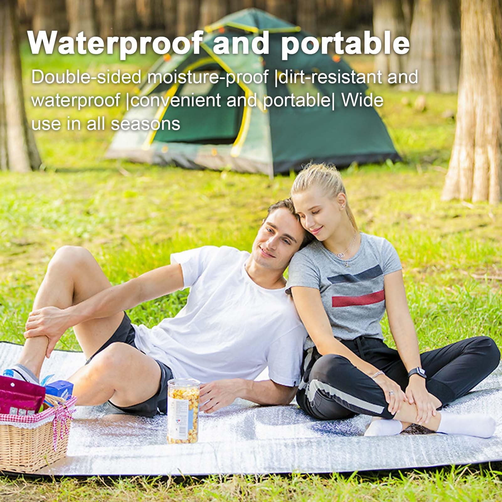 Mata Foliowa Kempingowa Duża Składana Przenośna Mata Foliowa | Przenośna Mata Podłogowa Do Namiotu Na Piknik, Plażę, Ogród, Park, Trawnik, Wędrówki, Wspinaczkę, Aktywności Na Zewnątrz,