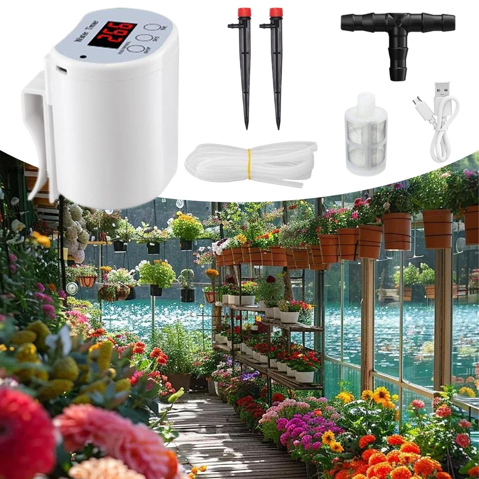 Kit Di Irrigazione A Automatico Accessorio Irrigazione Giardinaggio con | Dispositivi di irrigazione automatica per piante per balcone cortile viaggio vacanza giardino serra ufficio casa