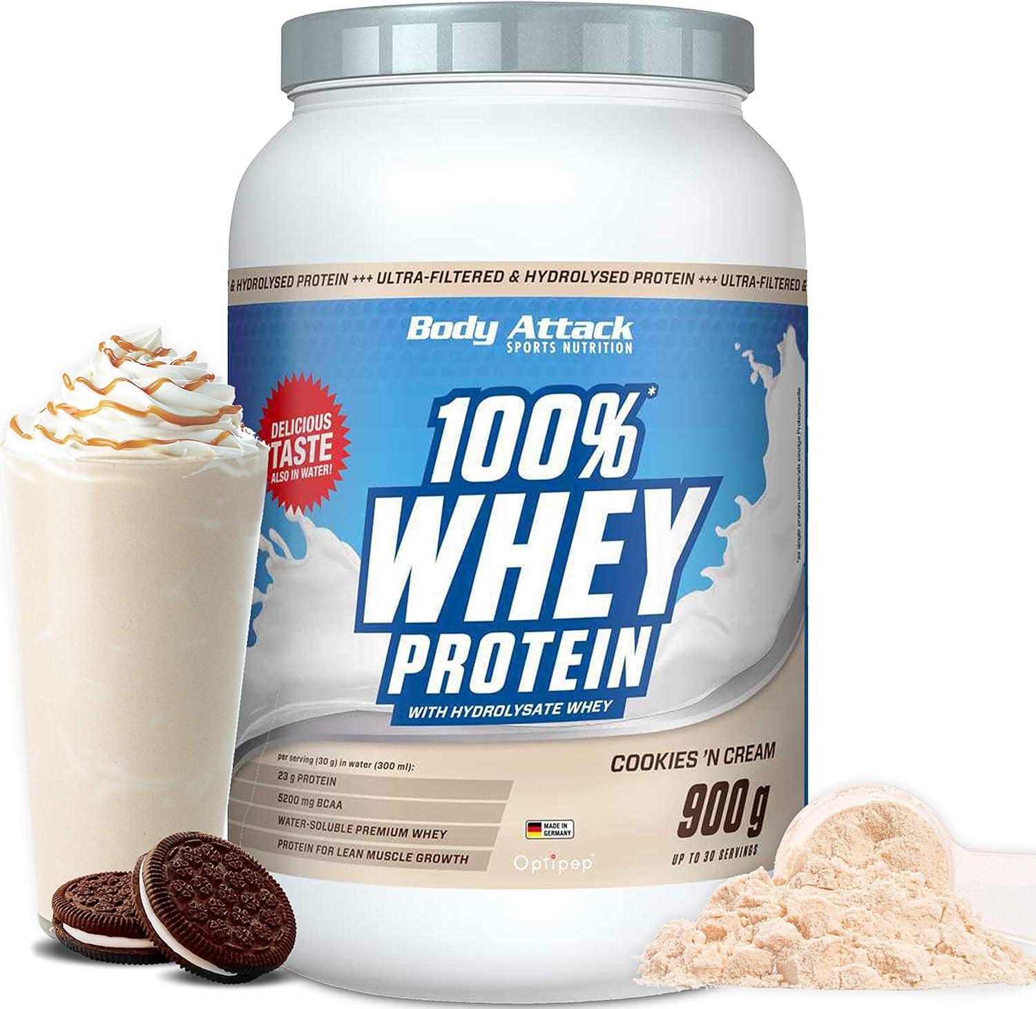 Body Attack 100 whey protéine, protéines musculation protein powder