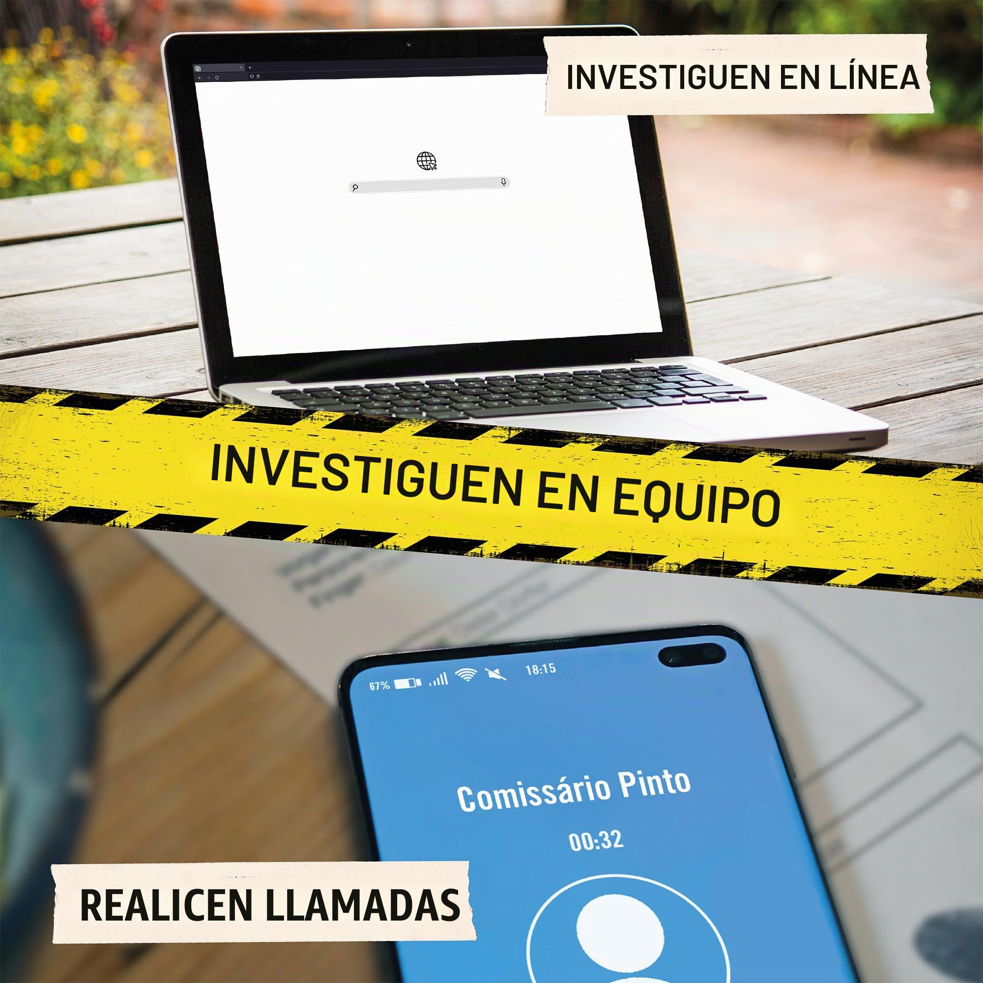 Hidden Games Local do Crime – O Caso de Pedralva Pequena – Jogo de detetive Realista em português, Murder Mystery, Jogo de Sala de Fuga, 1-6 jogadores