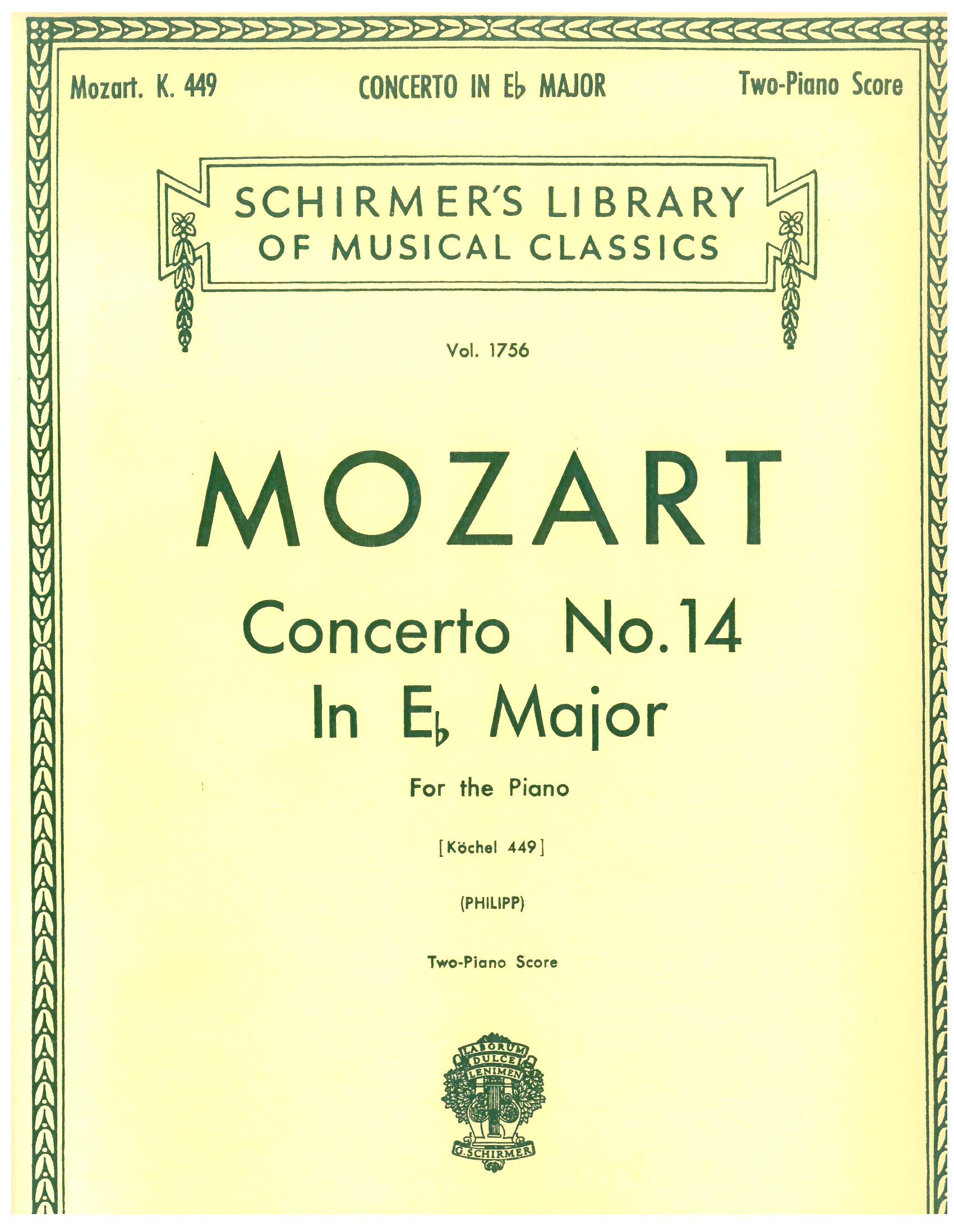 Mozart: Concerto No. 14 in Eb, K.449