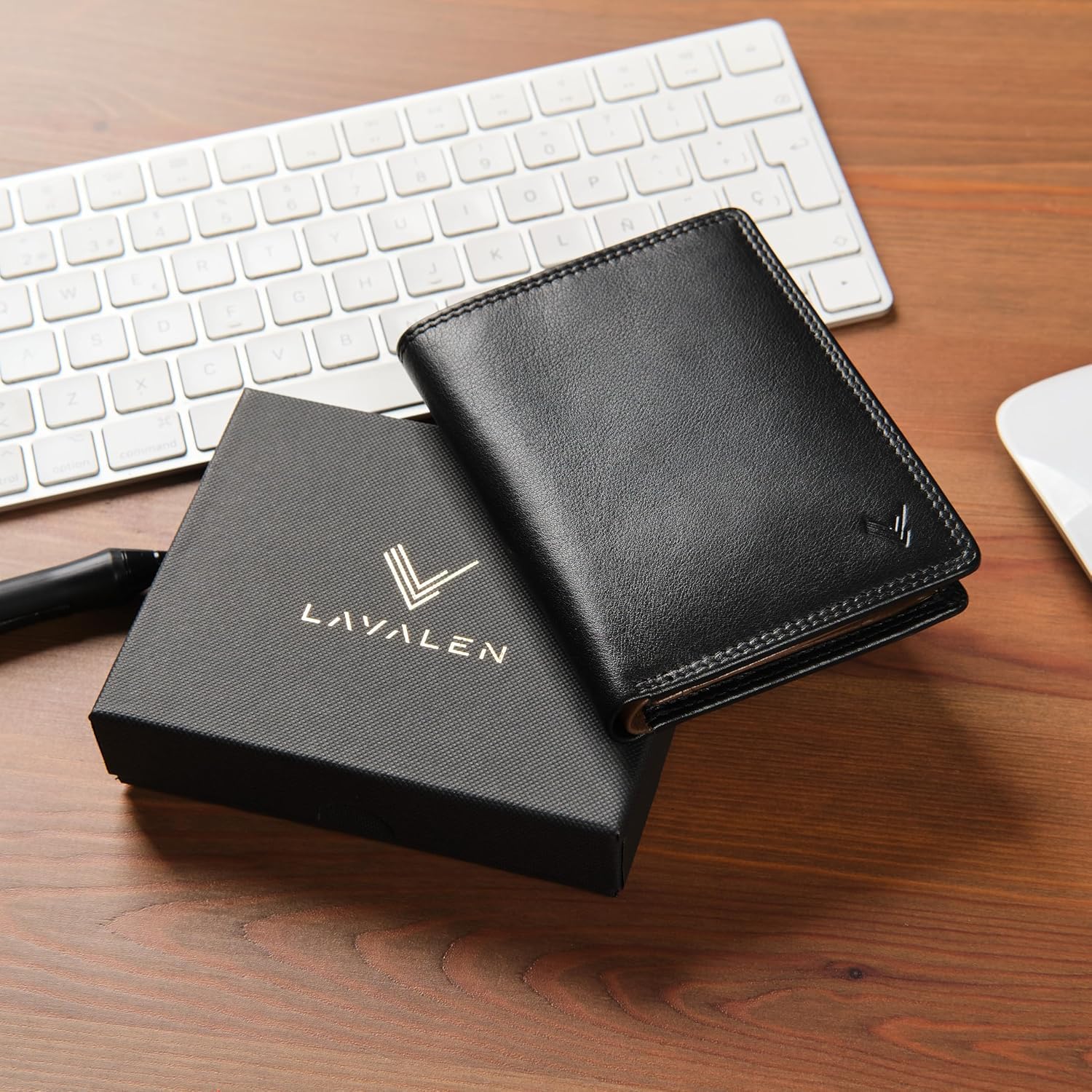 Portefeuille Homme Cuir Veritable - Portefeuilles et Porte-Cartes - Porte Carte avec RFID - Porte Monnaie Homme Cuir Grande Capacite - Portecarte Bancaire Verticale - Idee Cadeau Original.