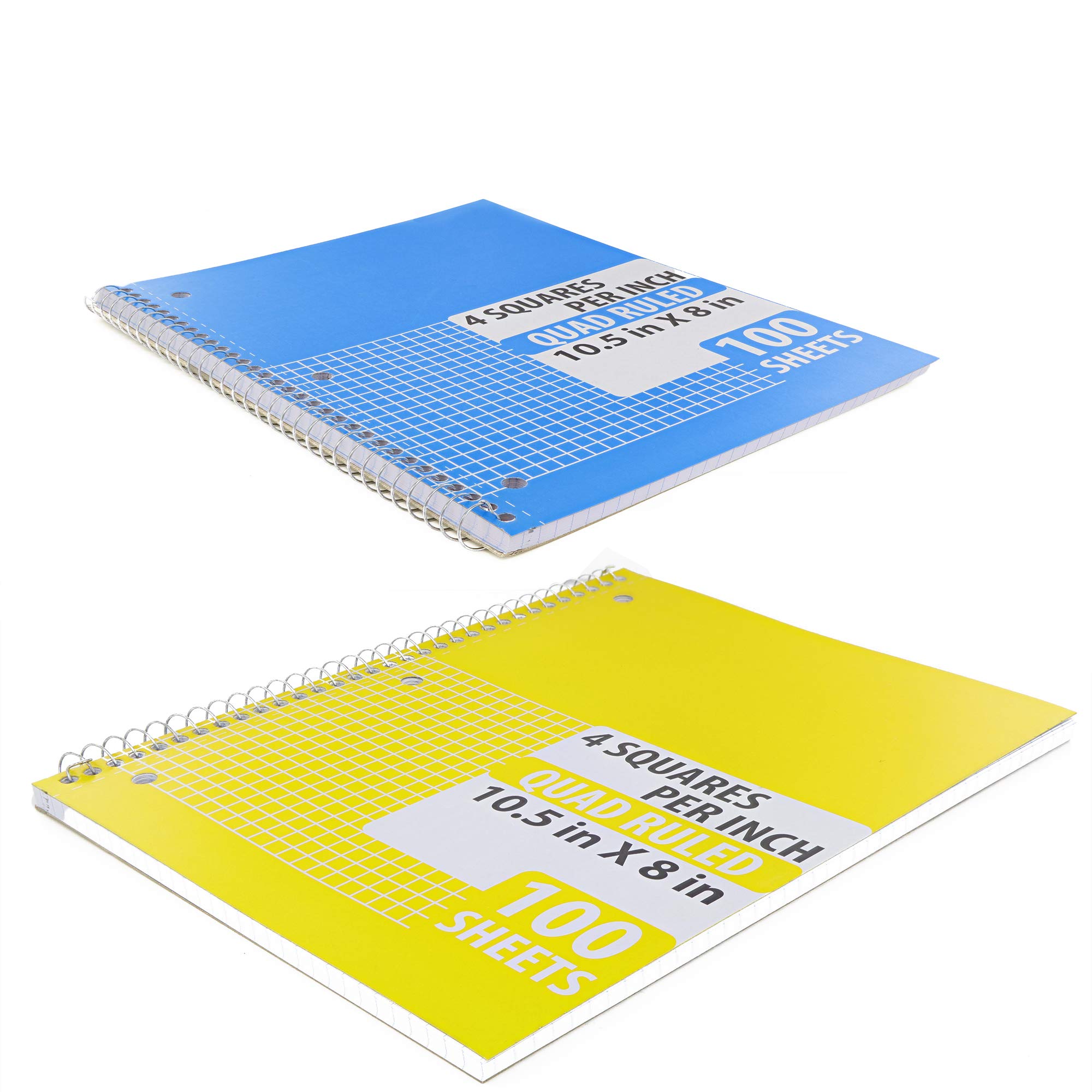 Graph Paper Notebooks Spiral Quad Ruled Grid Notebook Heavy Duty White