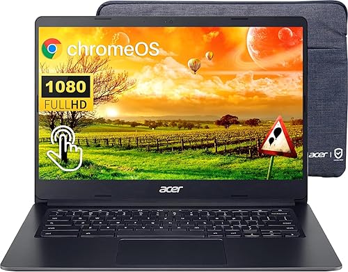 acer Laptop Chromebook 314 2023, pantalla táctil FHD 1080P de 14 pulgadas, Intel Celeron N4020 (hasta 2.8 GHz), 4 GB de RAM, 64 GB eMMC, gráficos
