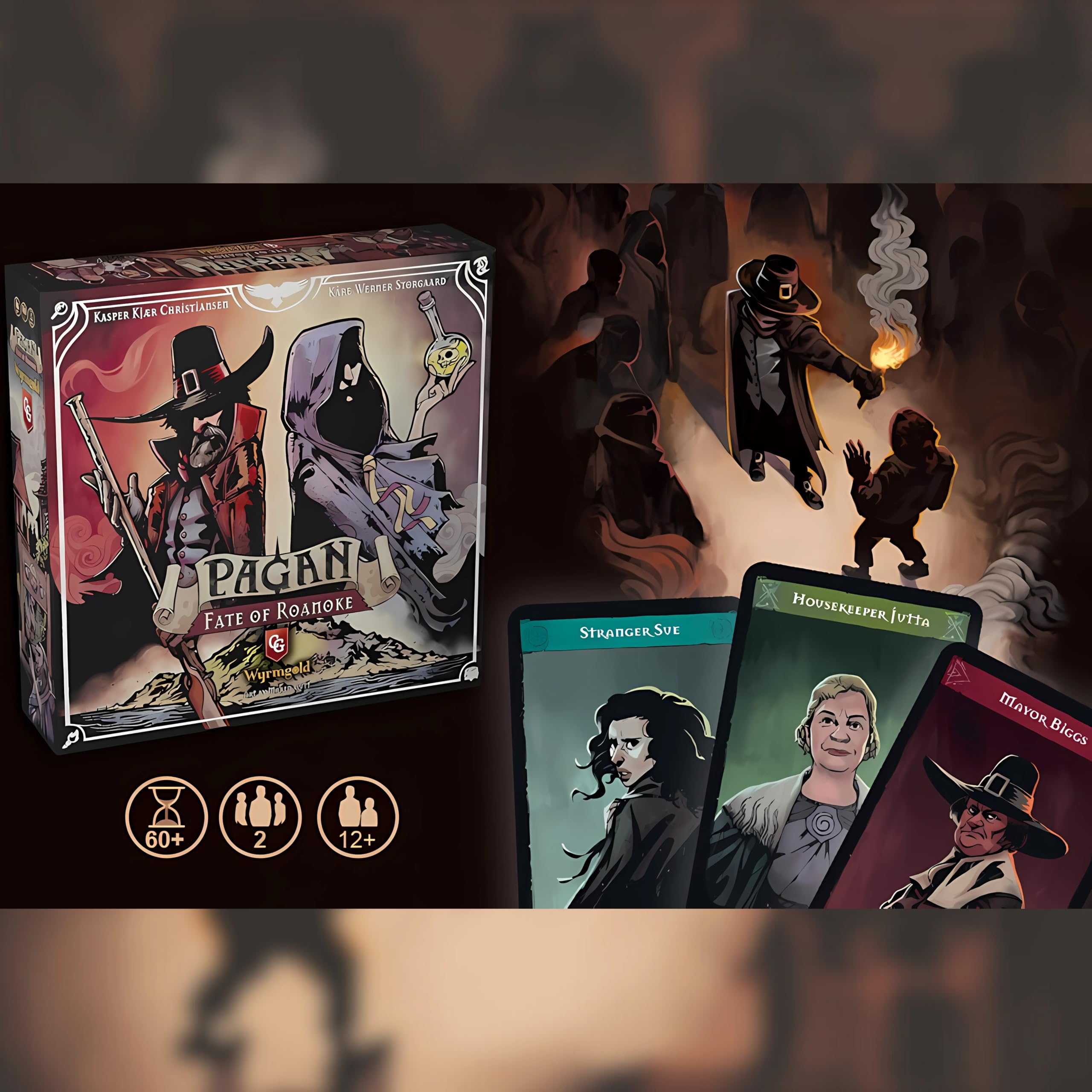 Capstone Games | Pagan Fate of Roanoke | Board Game | Base Game | 2 Players Ages 12+
