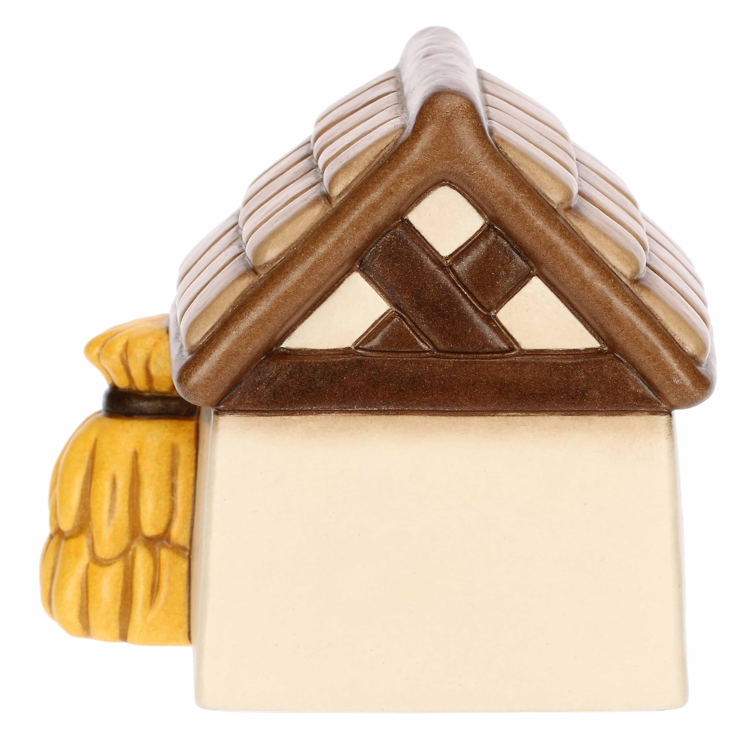 THUN, Fienile in Ceramica di Alta Qualità, Collezione Presepe Classico, Statuine per Presepe di Natale da Collezione, 12,2 x 9,9 x 11 cm