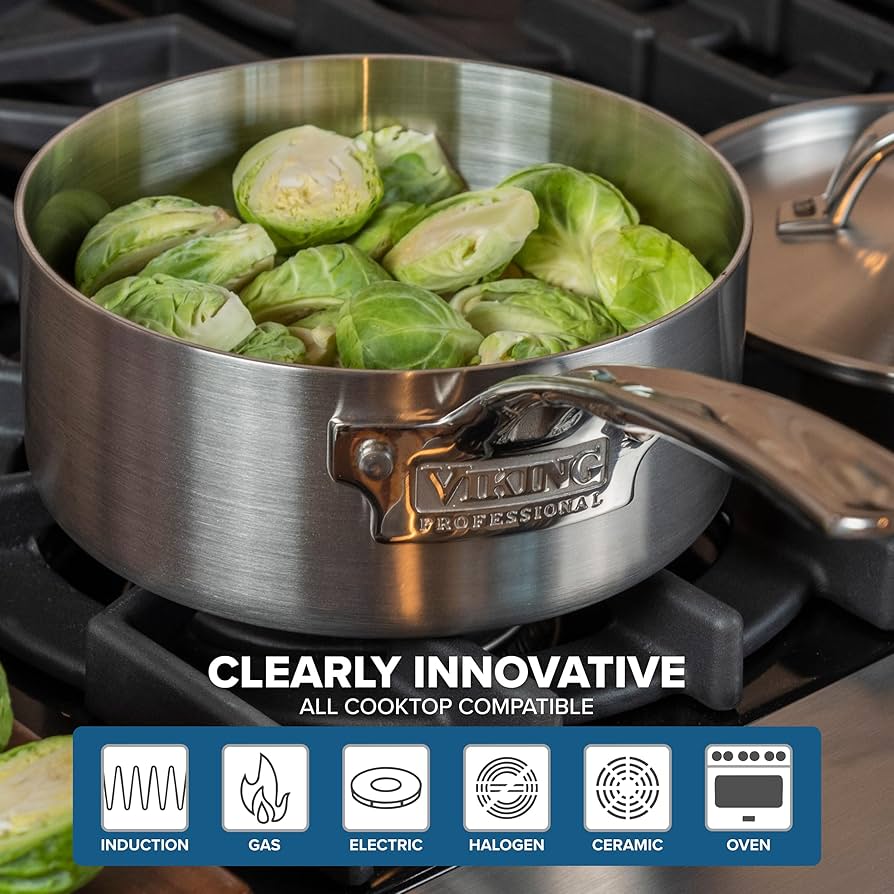 Amazon | Viking Professional 5-Ply Stainless Steel Saucepan, 2