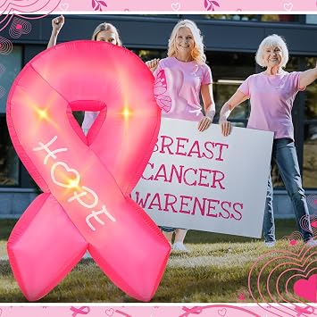 6 ft Breast Cancer Inflatable Pink Ribbon LED Decoration,Ribbon