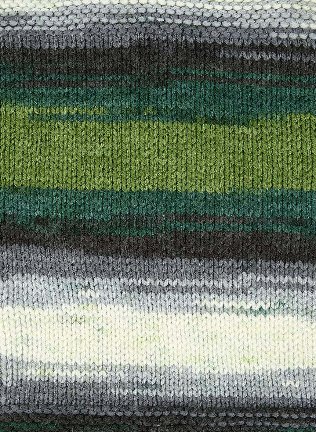 5 x 100 g Wollbiene Batik, 500 g Wool with Colour Gradient, Multicoloured, Knitting Wool, Crochet Wool (5700 Black, Grey, Green) - Image 2