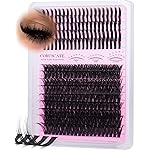 CORUSCATE Lash Clusters with Spikes Cluster Eyelash Extensions 100D Professional Lash Extension Spike Lashes Long 12-24mm Eyelash Clusters Mega Style Individual Lashes Strip Mink Dramatic DIY Eyelash