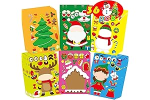 Christmas Party Games Make a Face Stickers