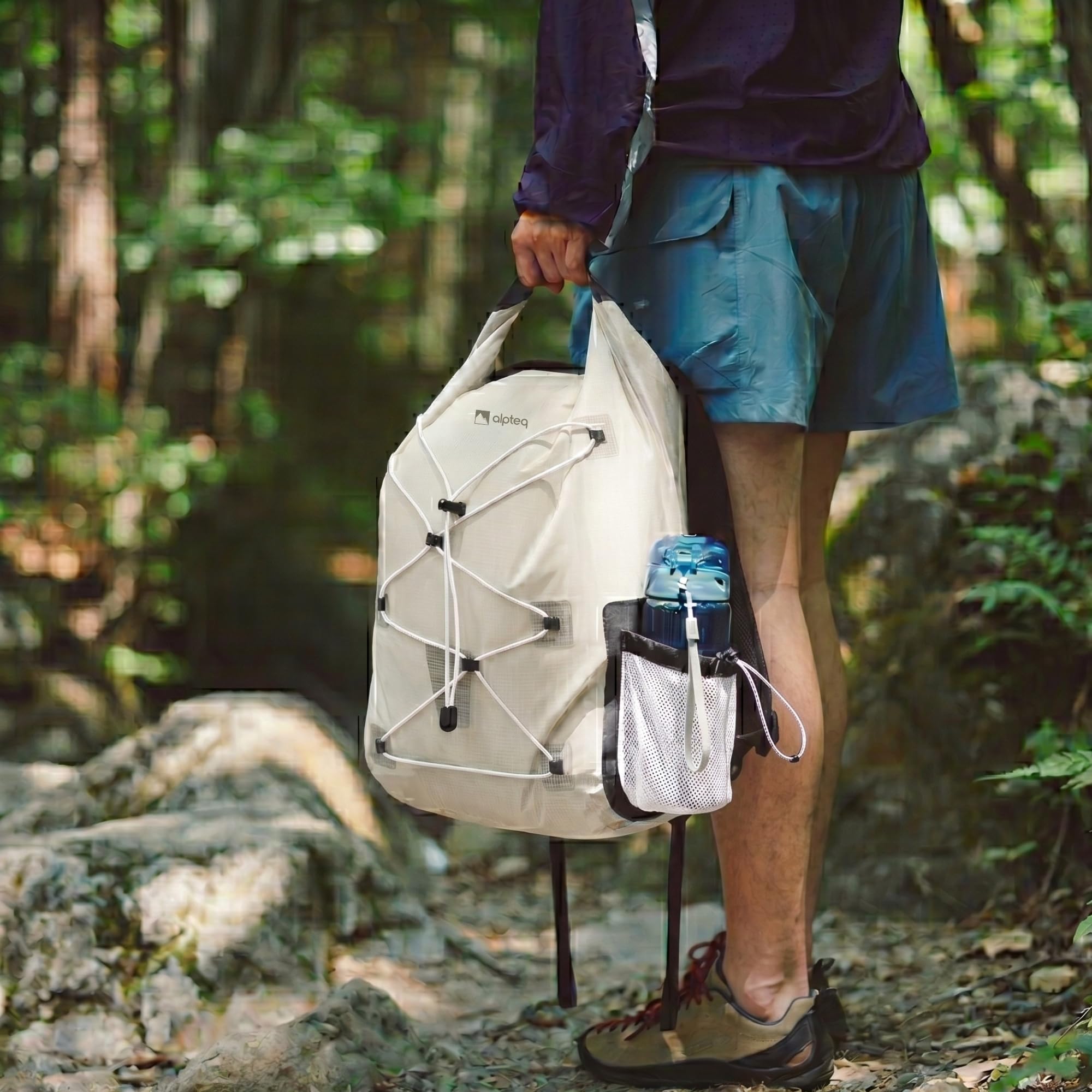 AlpPack 20L Ultraleichter Rucksack – Wasserdichter Rolltop Drybag für Wandern, Trekking, Reisen, Stadt & Outdoor, Innovatives High-Tech-Material