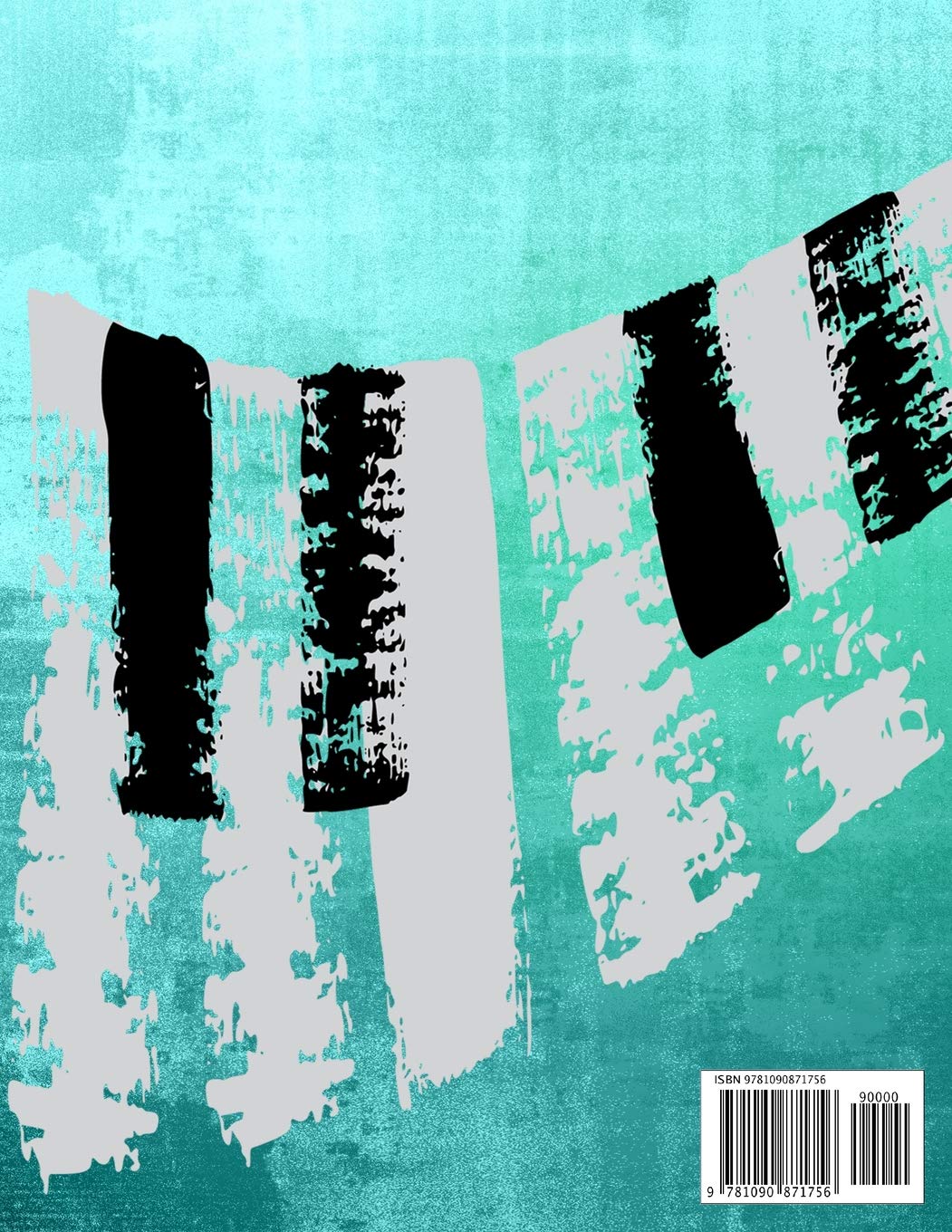Meine Musiknoten: Notenheft | Notenpapier 12 Systeme blanko mit Register für Musik, Notizen, Texte. Für Musiker, Komponisten, Musikunterricht, ... Songwriter | Motiv: Klaviertasten grunge