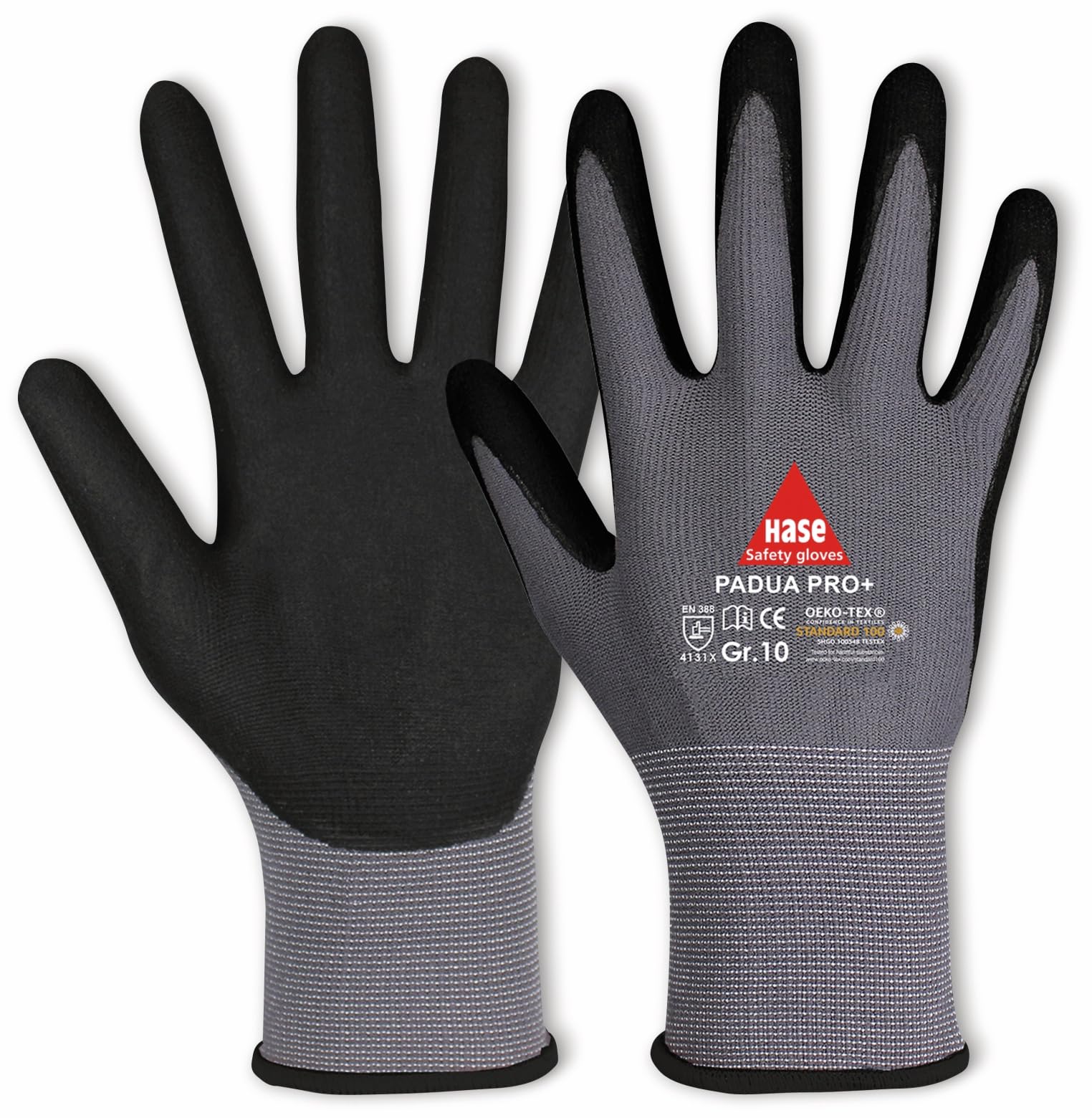 Hase Sicherheitshandschuhe Padua Pro+ Größe 8, Nitrilschaum 10 Stk