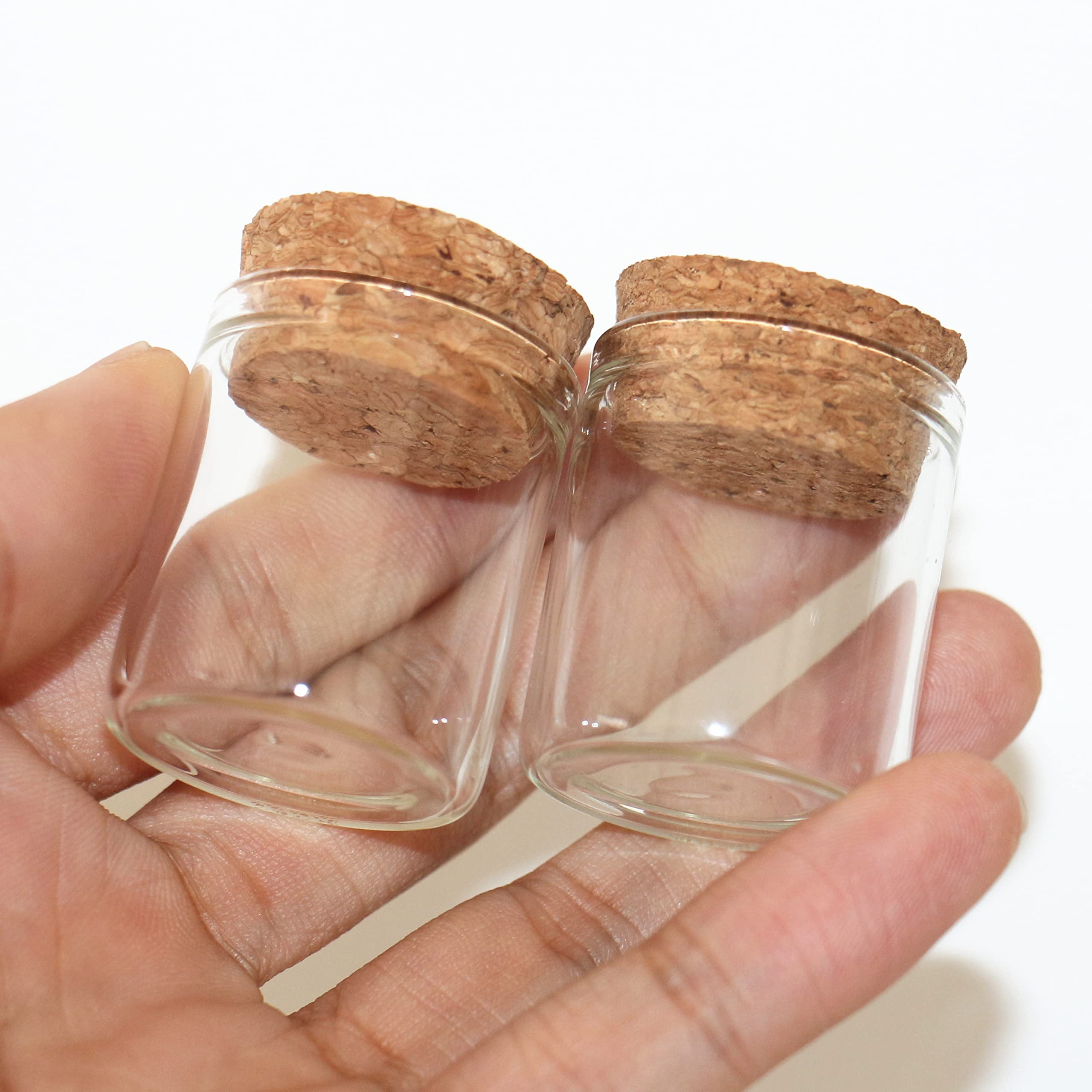 probówki z przezroczystego szkła, Szklane probówki z korkami, 50 sztuk, 30 x 40 mm, 15 ml do przechowywania i majsterkowania