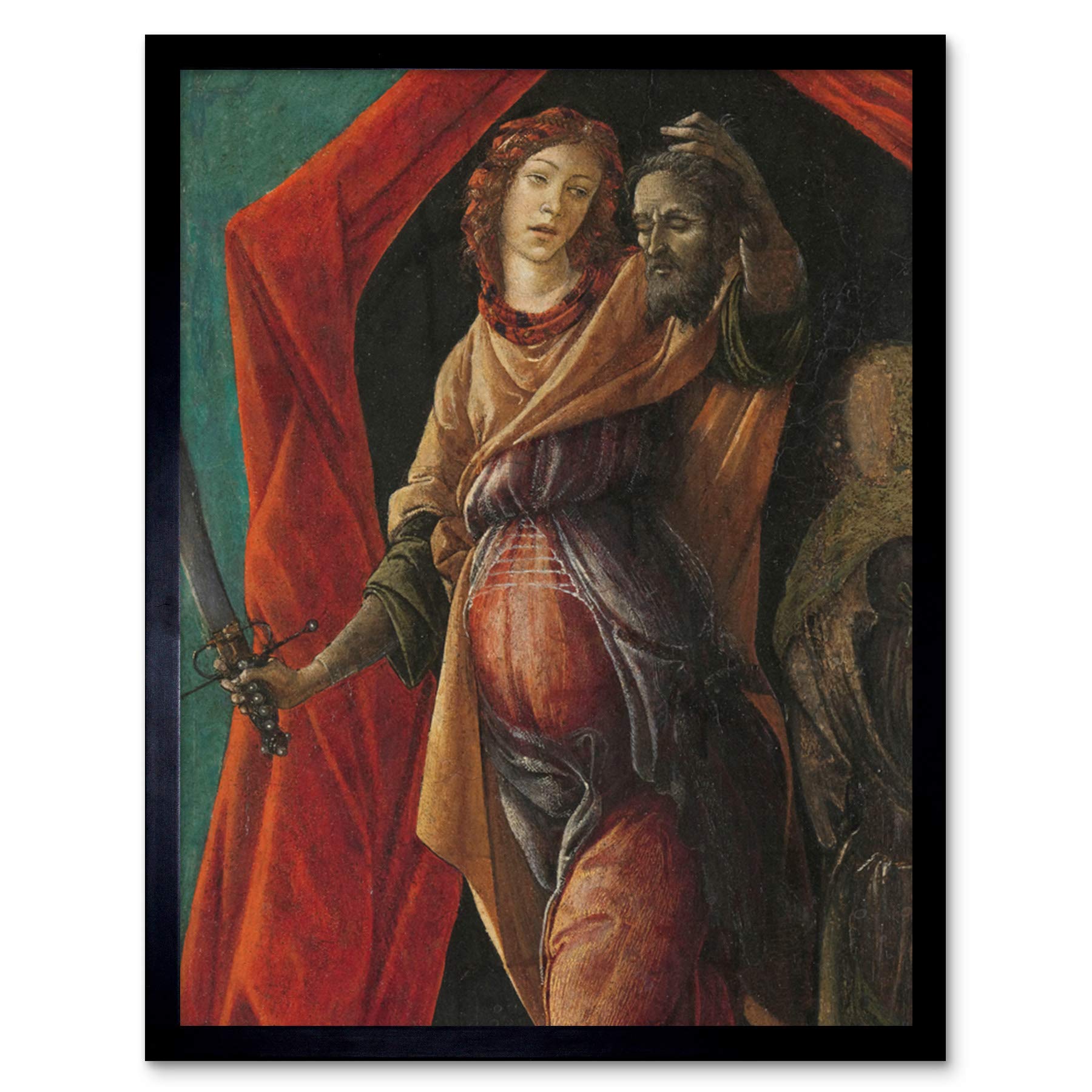 Artery8 Botticelli Judith With Head Of Holofernes Painting Art Print Framed Poster Wall Decor 12x16 inch