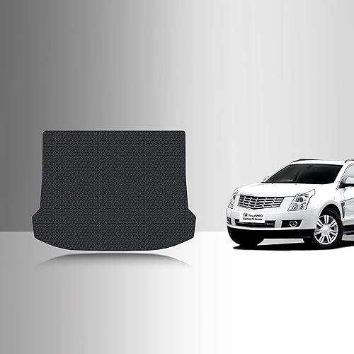 TOUGHPRO Alfombrillas de carga/maletero para Cadillac SRX para todo tipo de clima, resistentes (fabricadas en Estados Unidos), goma negra 2010 2011