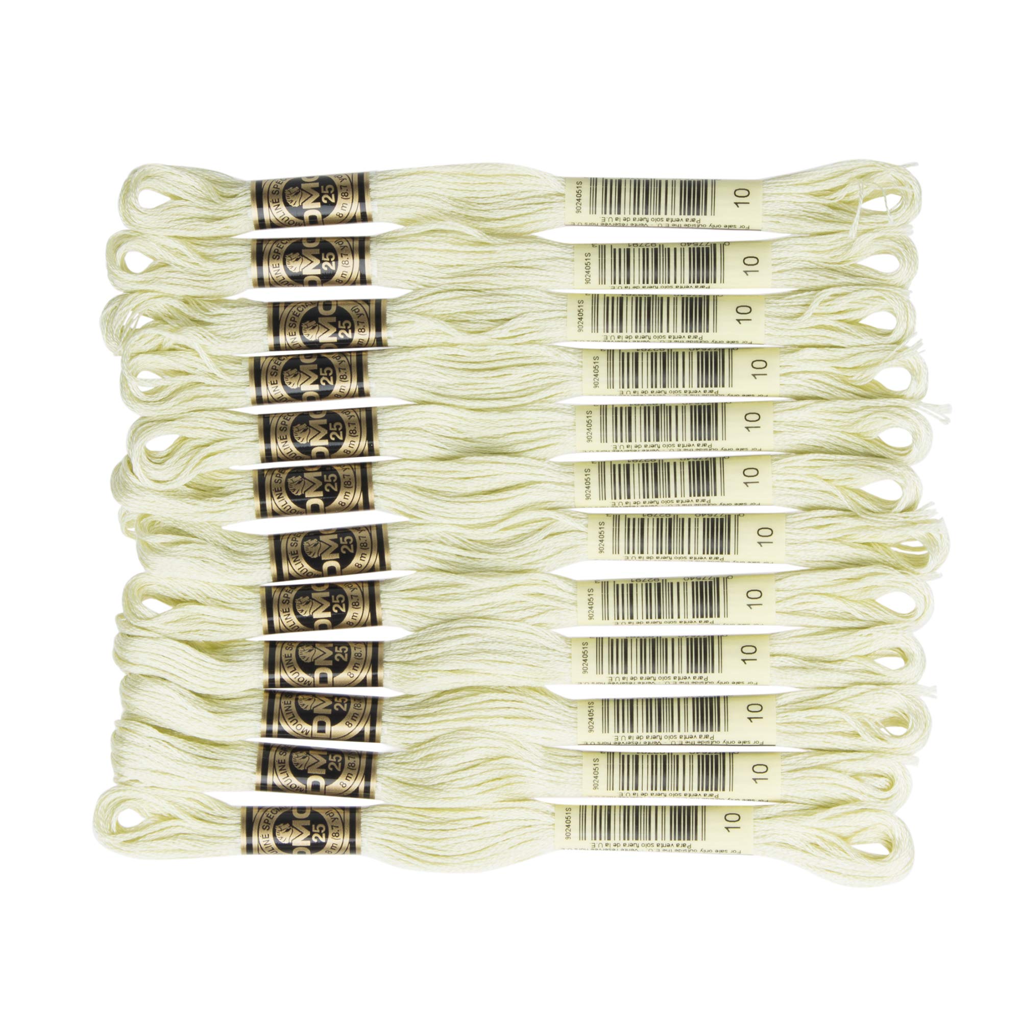 DMC DMC25B #25 Thread Embroidery Thread 12 Bundles #10 Green