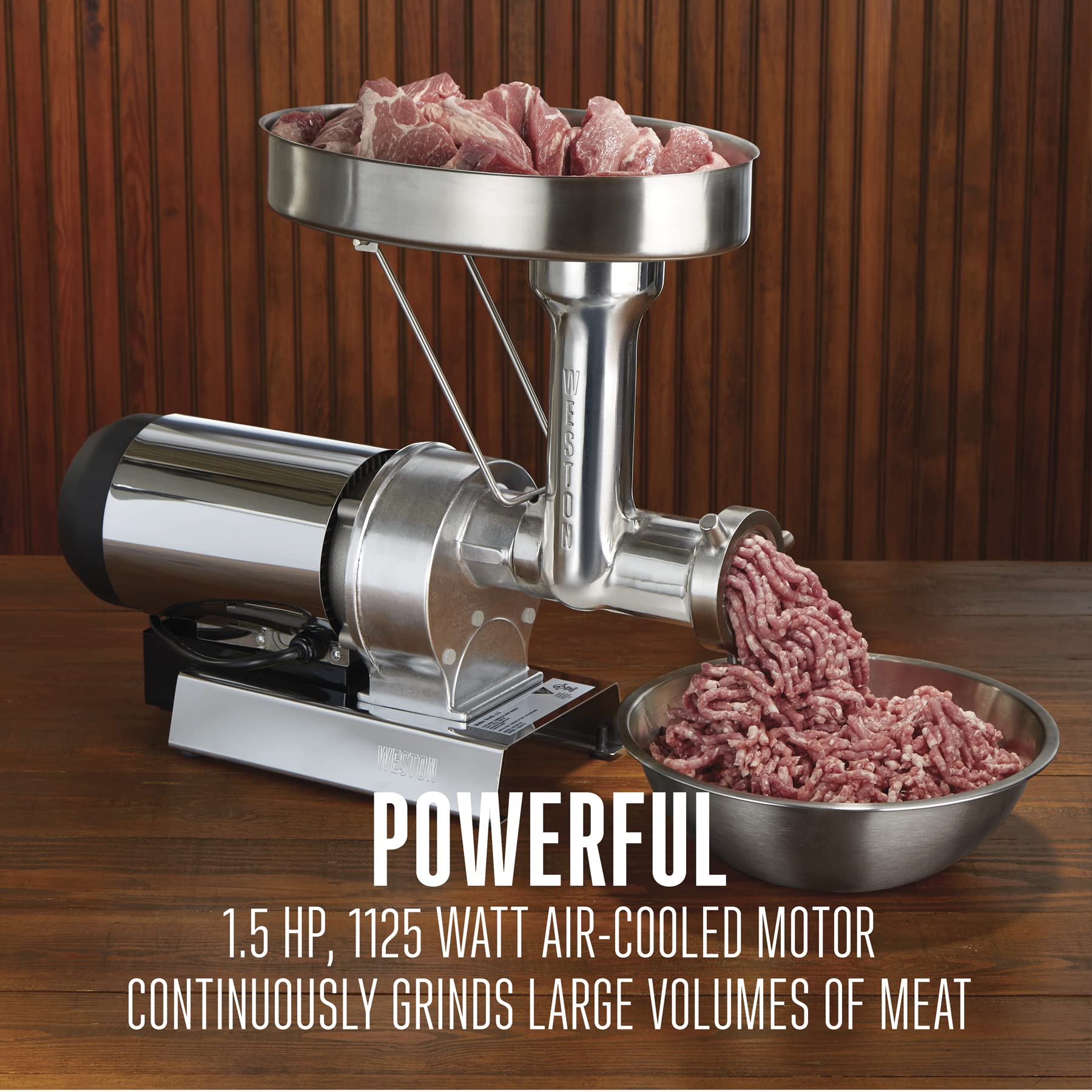 WESTON BRANDS Butcher Series Electric Meat Grinder & Sausage Stuffer