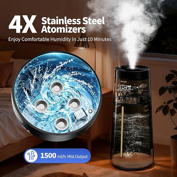 Humidifier for Large Room-GloryAir 6.3Gal Cool Mist for Commercial,3000ft2