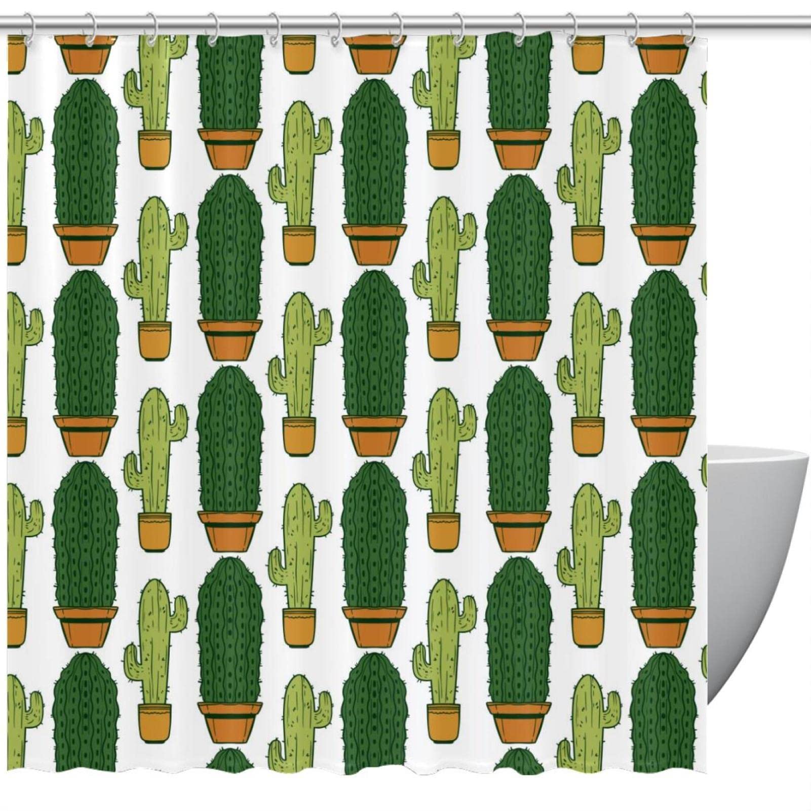 Rideau de douche imperméable avec ses 12 crochets pour garder le sol de la salle de bain sec