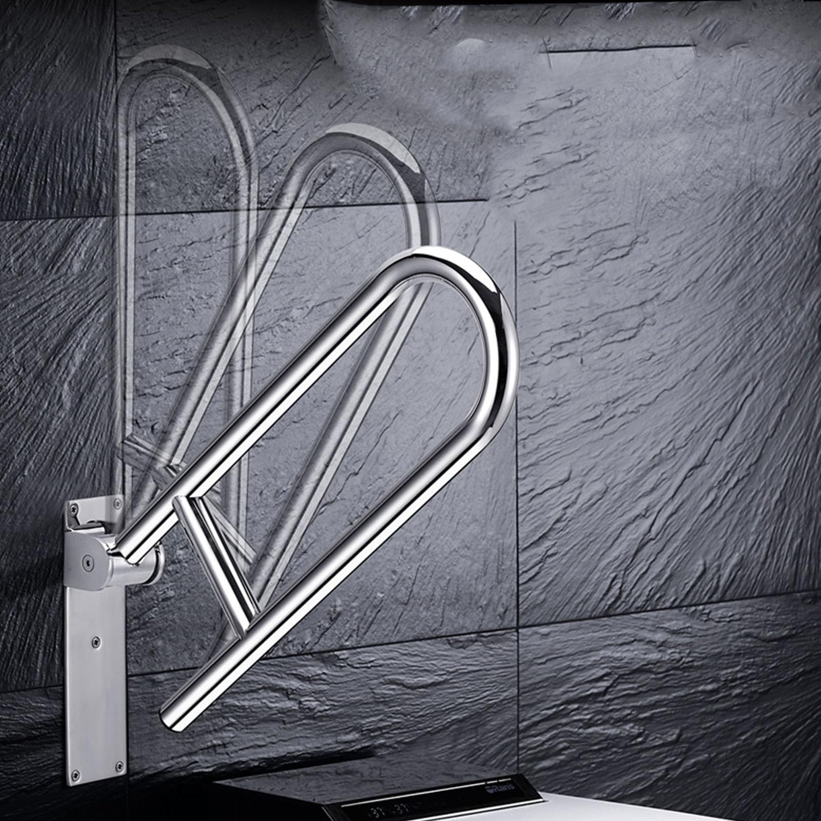 Yosoo Health Gear Barras de Agarre para Discapacitados Rieles Barra de Seguridad para Baño de Acero Inoxidable Pulido 304 20 X 60 Cm Riel de Soporte Montado en la Pared para Personas Mayores Bañera