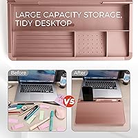 Vista 70 de TOWON Desktop Glass Whiteboard with Basic Calculator, 12 Digit LCD Display, Desk Organizers with Accessories for Office, Home, School Supplies