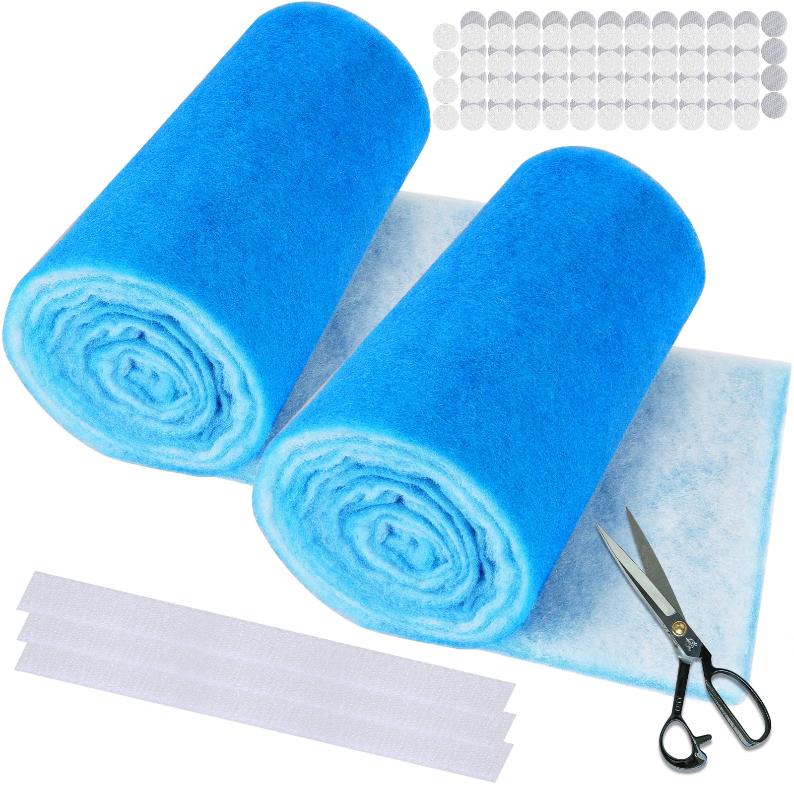 2 rotoli di filtri di ventilazione da 30,5 x 304,8 cm, tagliati per adattarsi al filtro dell'aria (oltre 100 filtri), filtro a tripla ventilazione MERV 8 per pavimenti, soffitti, camper, prese d'aria