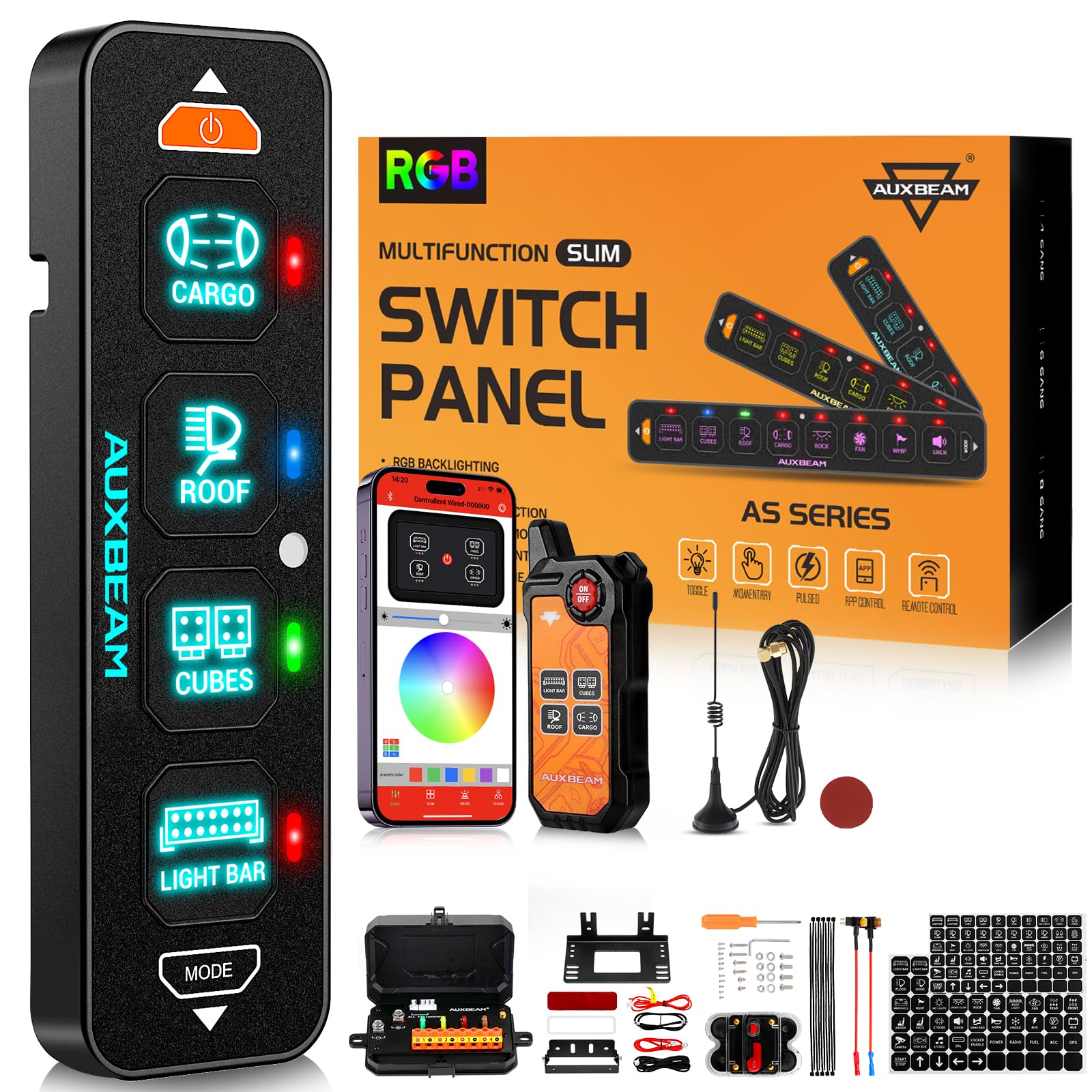 Auxbeam AS 400 BLUETOOTH SLIM SWITCH PANEL