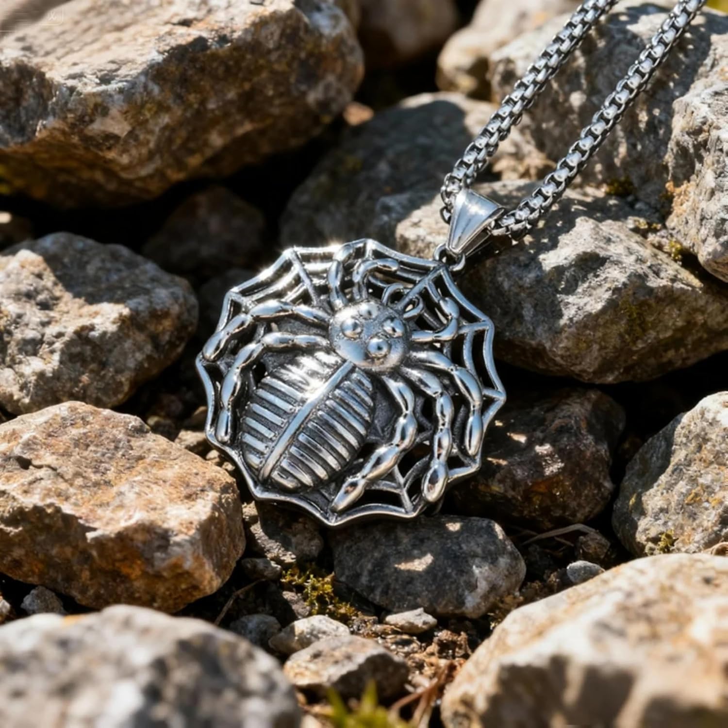 Spider Necklace Gifts, Stainless Steel Spiderman Pendant for Men - Image 3