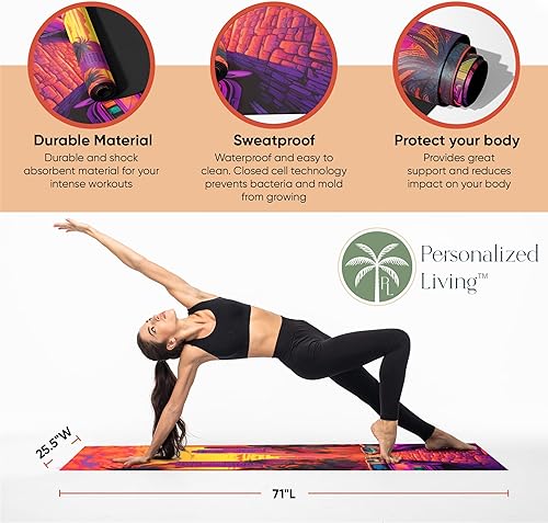 Miniatura 3 de Esterilla de yoga personalizada  Se envía al día siguiente  Personalizar  Alfombrilla de entrenamiento para hombres y mujeres  Alfombrilla de