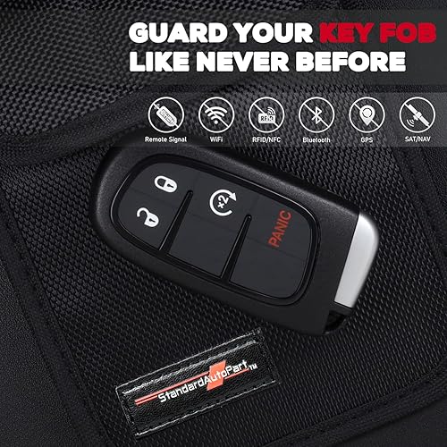 Miniatura 3 de StandardAutoPart Bolsa Faraday para Llaves de Coche – Funda Antirrobo para Llavero con Bloqueador de Señal RFID, Protege Contra Piratería de Coches