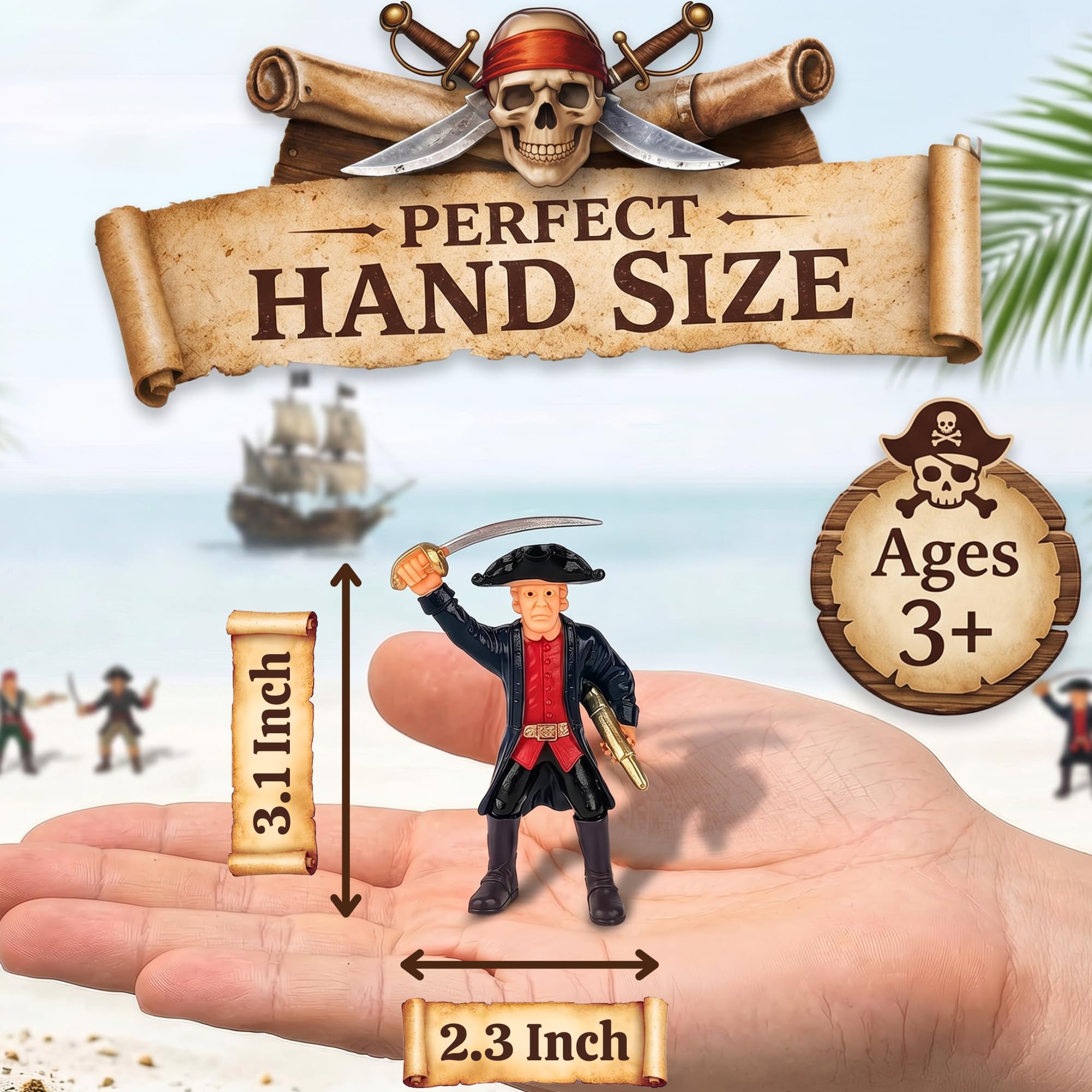 Amazon.co.jp: 8ピース 海賊アクションフィギュア プレイセット ポーズ