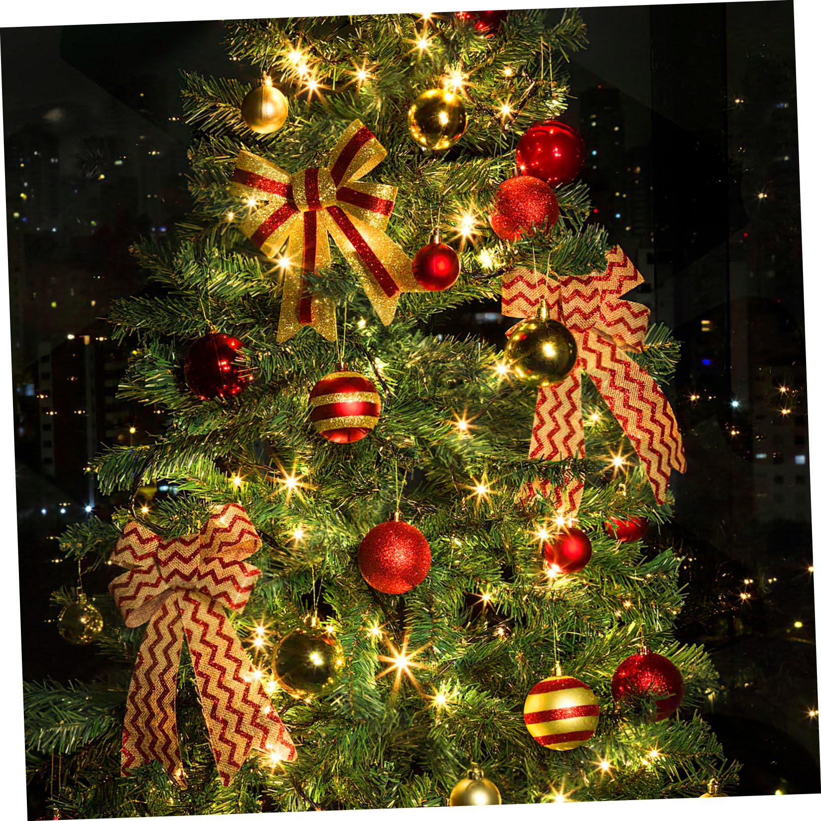 jojofuny 24 Pc Palline Natalizie Rosse 6cm in Plastica, Decorazioni Appese