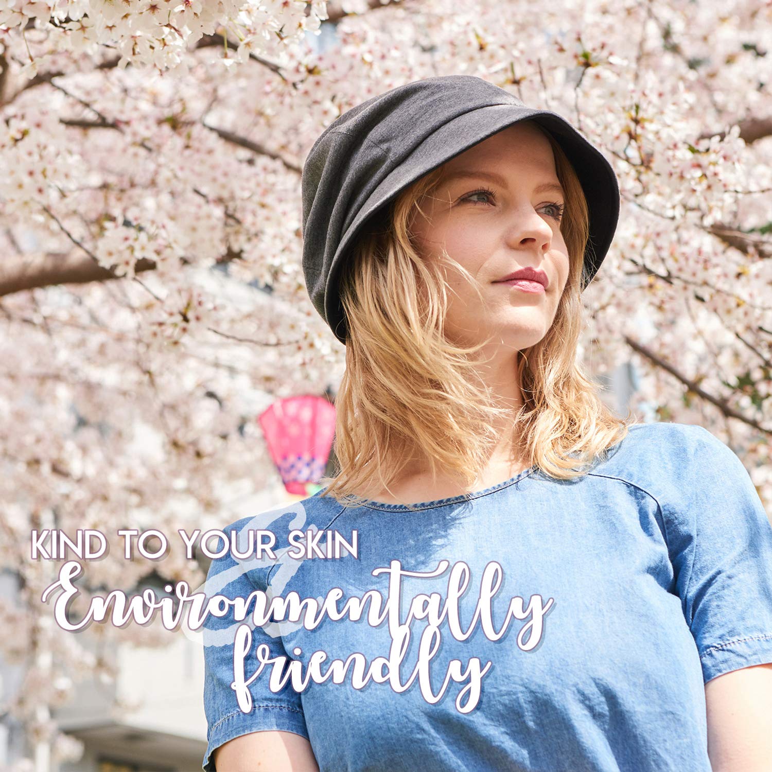 Chapeau Soleil Femme en Coton Bio Doux 100%, Capeline d'Été Au Design Japonais, Casquette Anti UV Protection