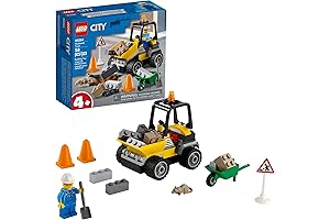 LEGO City Roadwork Truck 60284: Build and Play Construction Set for Imaginative City Adventures