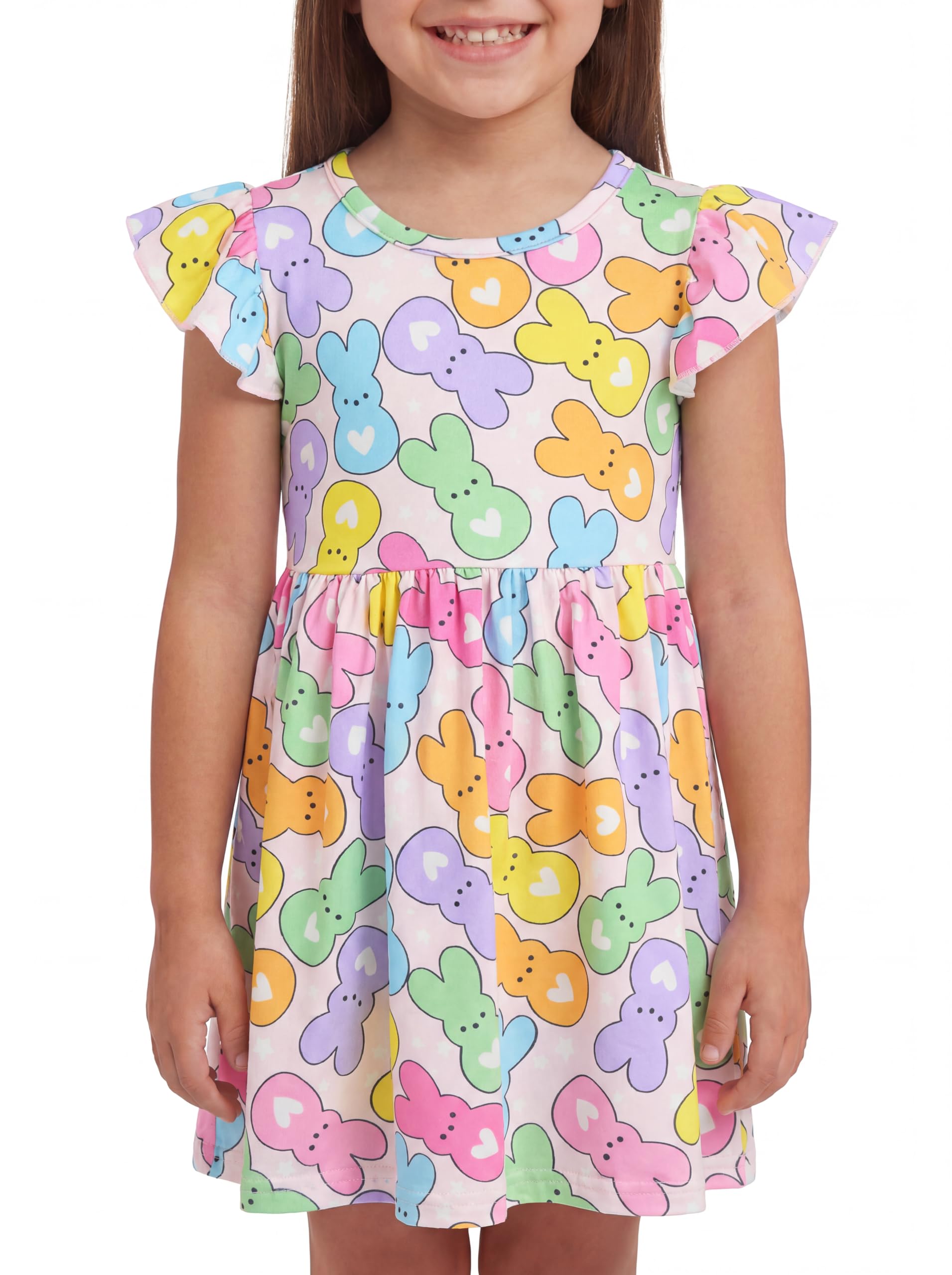Unique Baby Girls' Short Sleeve Everyday Printed Dresses for Kid and Toddler, Sizes 2T-12Y