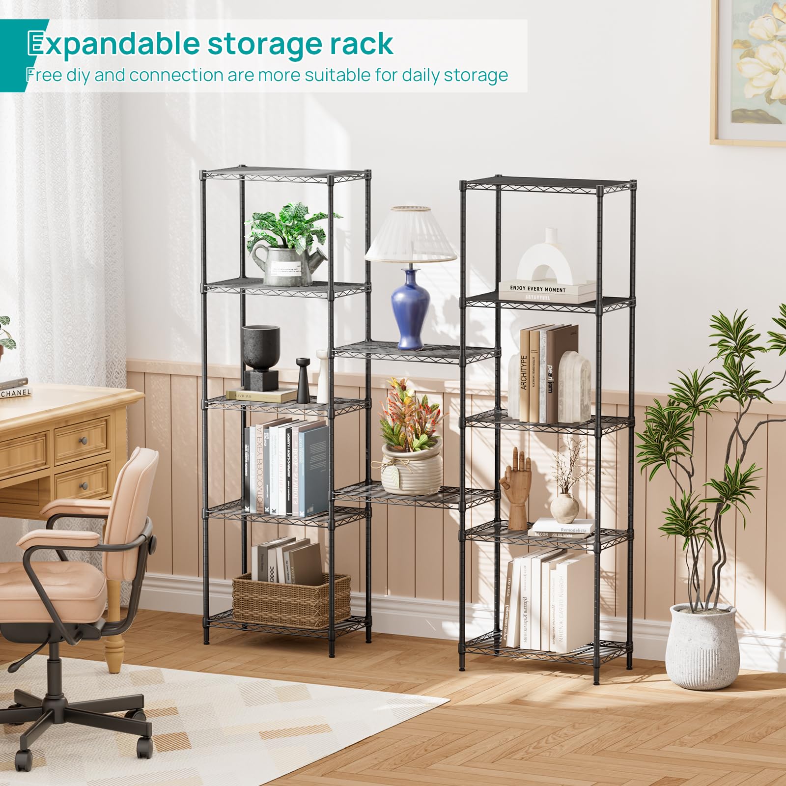 Amazon.com: SINGAYE 6 Tier Adjustable Storage Shelf Wire Shelving