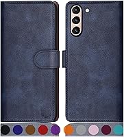 Vista 14 de SUANPOT Funda tipo cartera para Samsung Galaxy S21 FE con bloqueo RFID, soporte para tarjetas de crédito, de piel sintética, con tapa para teléfono