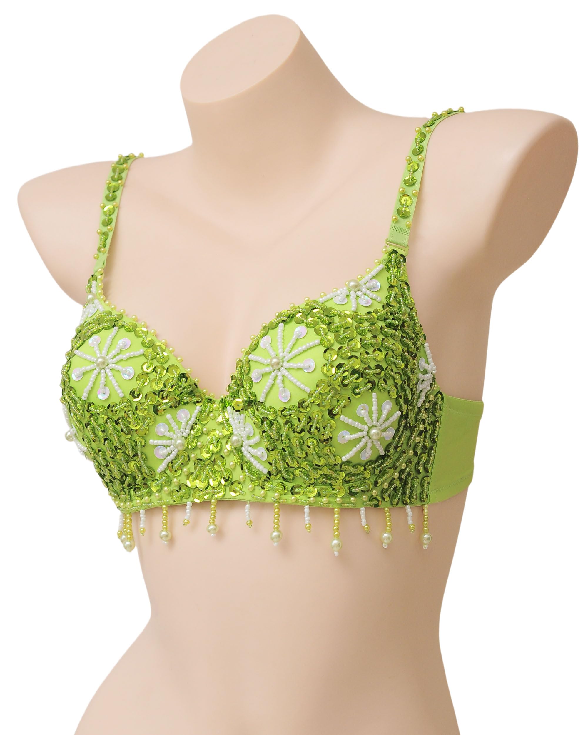 ROYAL SMEELA Reggiseno con Paillettes da Donna,Top Paillette per Danza del Ventre,Festival,Rave