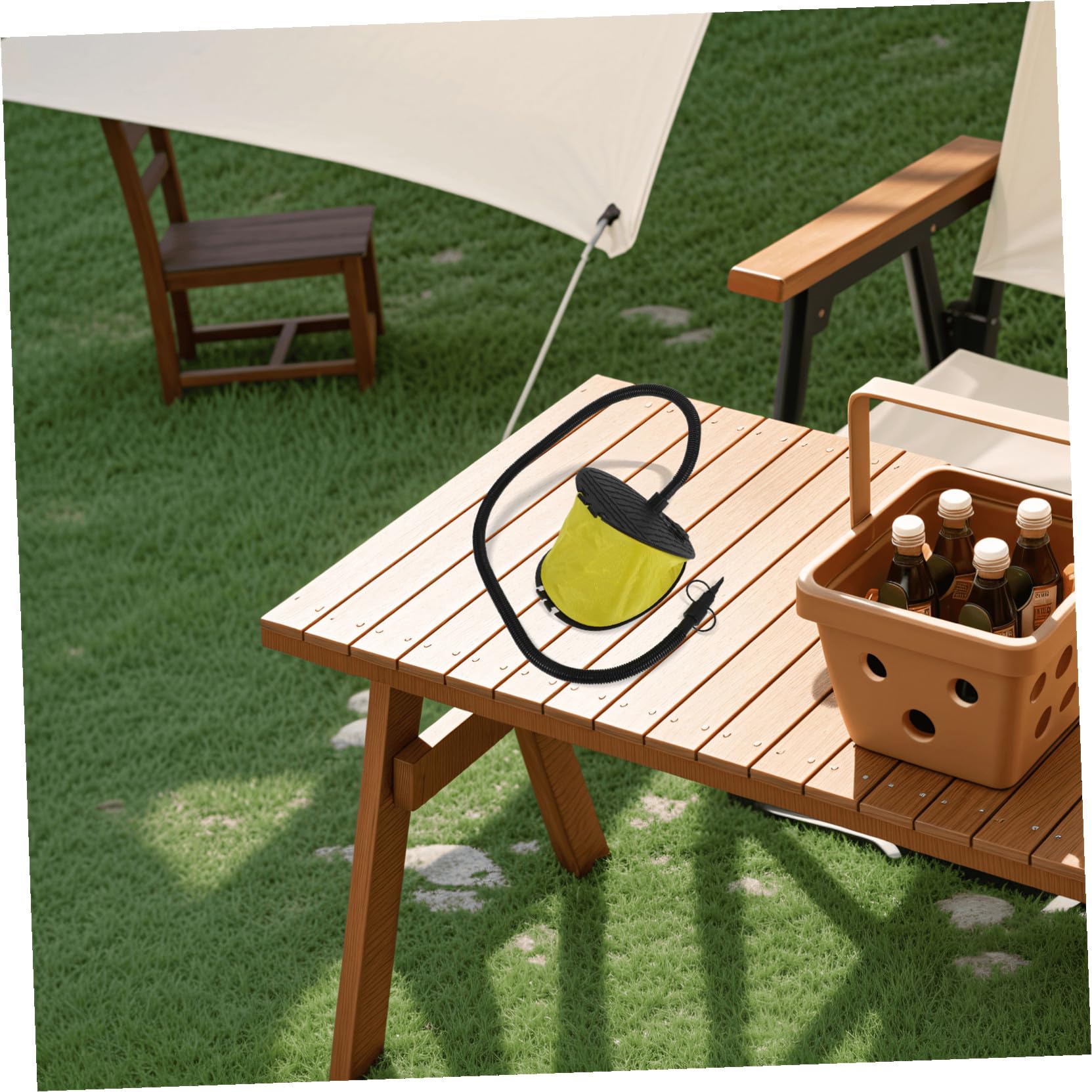 DOITOOL 3 Stück Fuß-balgpumpe Robuste Fußluftpumpe mit Adaptern Schnell Aufblasbar und Entleerbar Geeignet für Luftmatratzen Camping Yogabälle und Luftbetten Kompakt und Tragbar